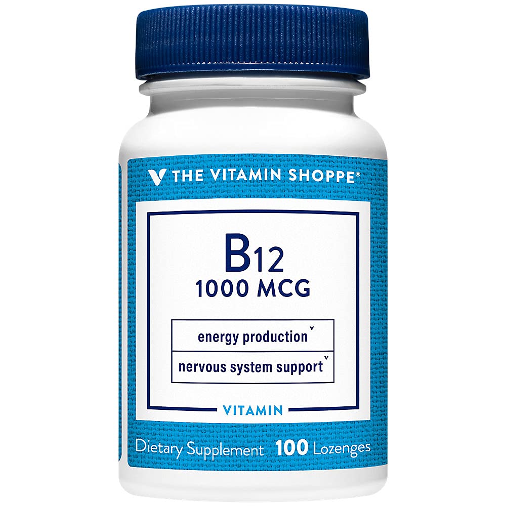 The Vitamin Shoppe Vitamin B12 1,000 MCG Lozenges, 100 Count 1 Count (Pack of 1)
