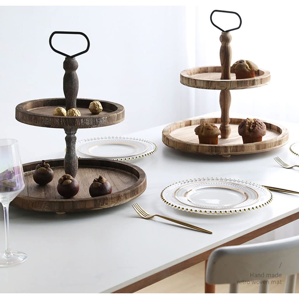 Vassoio Porta Cupcake In Legno A 3 Livelli – Supporto A Piani Staccabili Per Feste, Matrimoni E Dessert