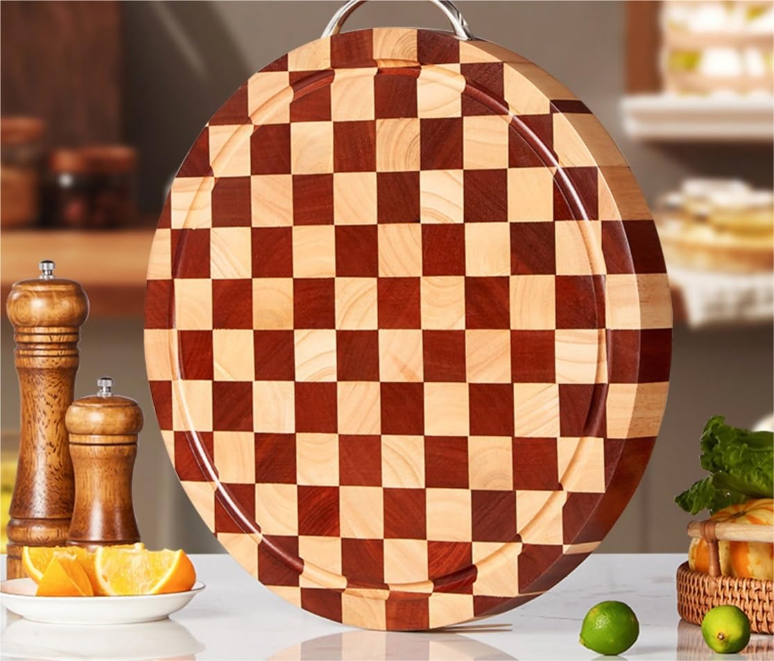 Desek do Krojenia Deska do Krojenia Deska Do Krojenia Niestandardowy Drewniany Blok Do Krojenia Spersonalizowany Prezent Na Rocznicę Parapetówki Deski do Krojenia Kuchnia(33 * 33 * 3.5cm)