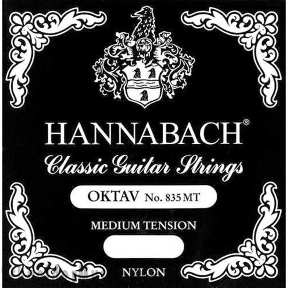 Hannabach corde per chitarra classica Serie 835 Medium Tension per chitarra ottava, diapason 380-400 mm - Set 6 corde - 835MT