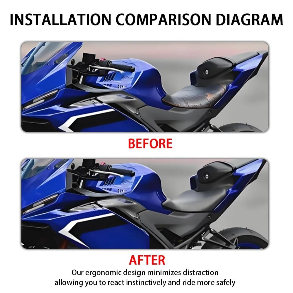 Do YZF R3 2025 Fotel motocyklowy | Akcesoria motocyklowe Poduszka przedniego siedzenia kierowcy kierowcy Zwiększ poduszkę rozszerzającą