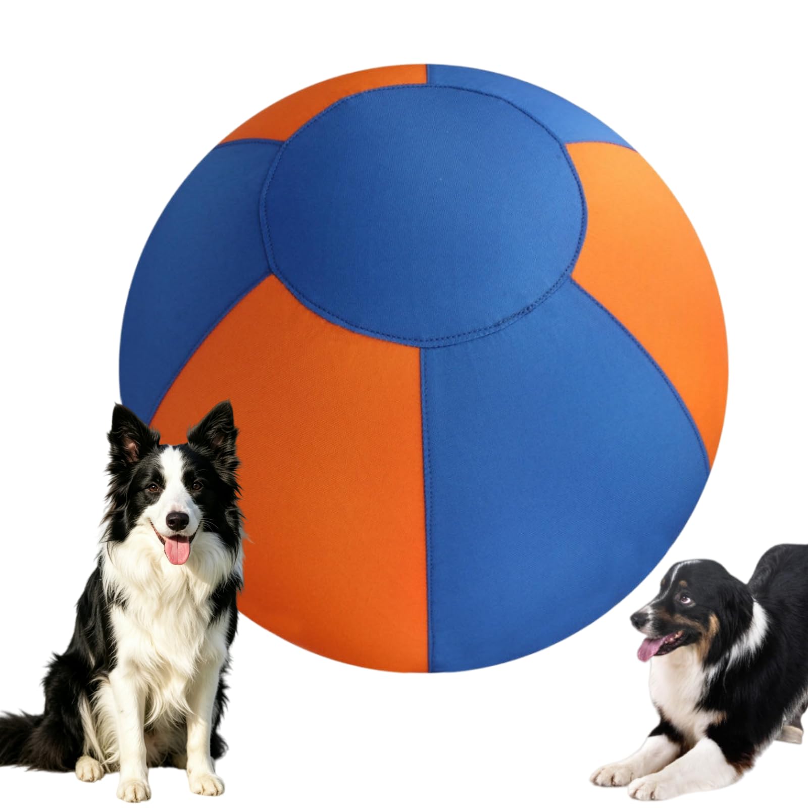 Navea Giant Ball - Herding Ball,Juguete Inflable para Mascotas, Pelota Resistente para Perros Al Aire Libre (Combinación de Azul y Naranja,45CM)