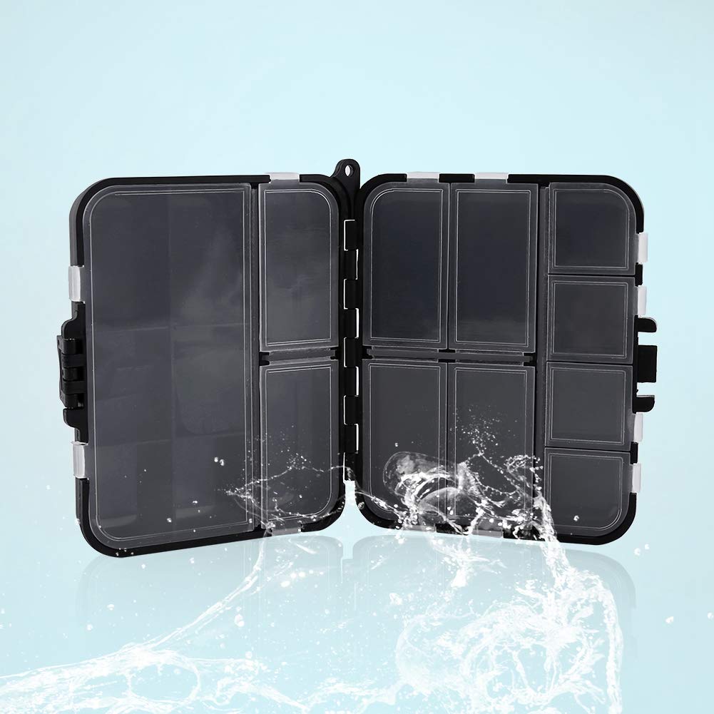 BONKZEBU Fishing Tackle Boxes, Lightweight to Carry Bait Plastic Storage Box,Transparent Lid Bait Tackle Box Organizer,for Vest Casting Fly Fishing