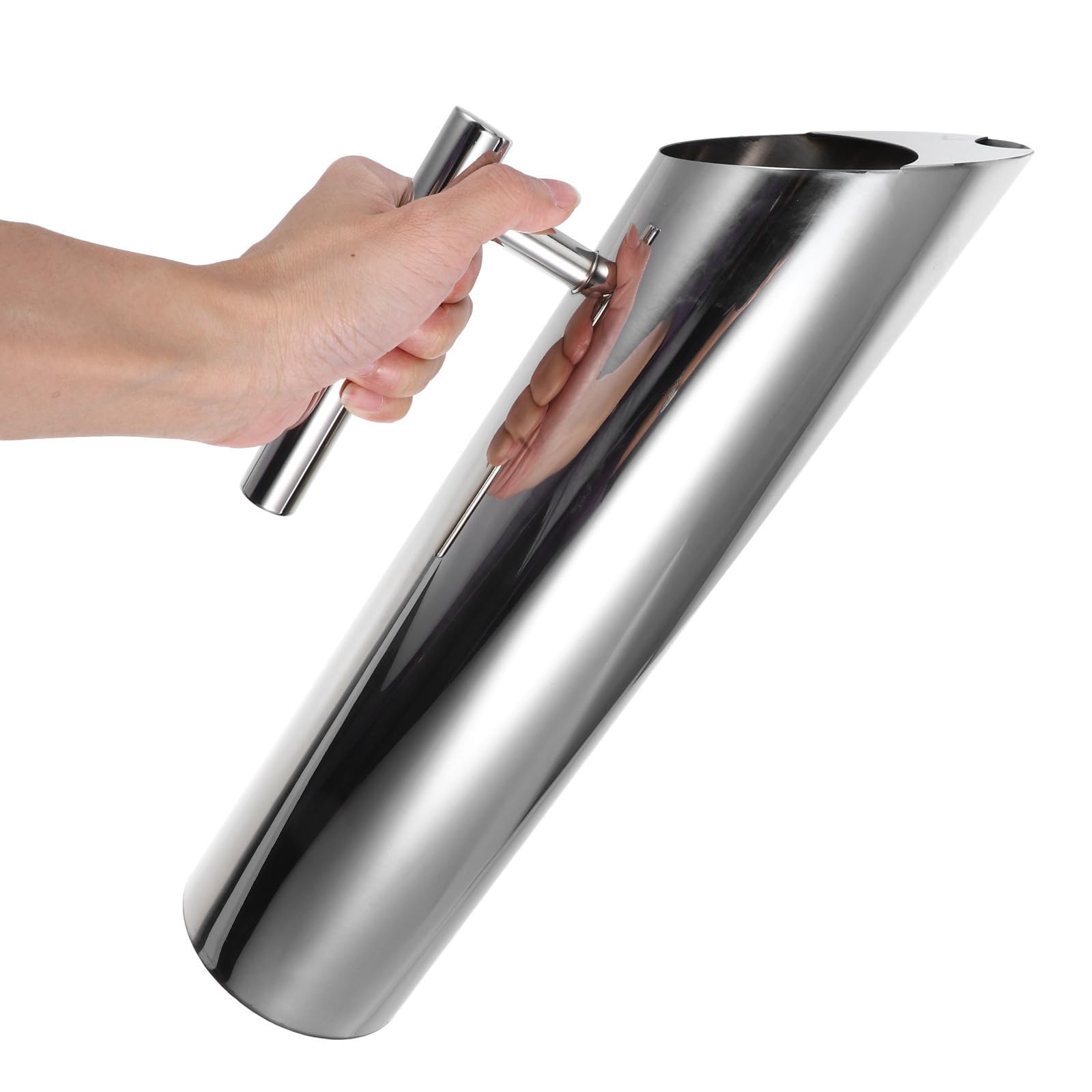 Jarra Capacidad de 2.0 L de Acero Inoxidable para Bebidas Frías Cuerpo Recto y Diseño Plata Adecuado para Reuniones Familiares y Uso Hogar
