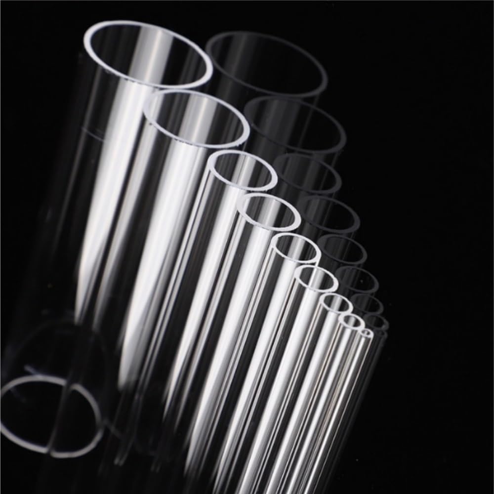 20 stücke Borosilikat Transparent Glasrohr OD 6mm/7mm, Hohe Borosilikatglas Rohr Volle Länge 80mm/85mm(6mm*500mm)