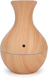 Qiilu Diffuseur d'arôme, USB LED Ultrasonic Aroma Diffuser Diffuseur d'huile Essentielle Humidificateur pour la Maison(Couleur Claire)