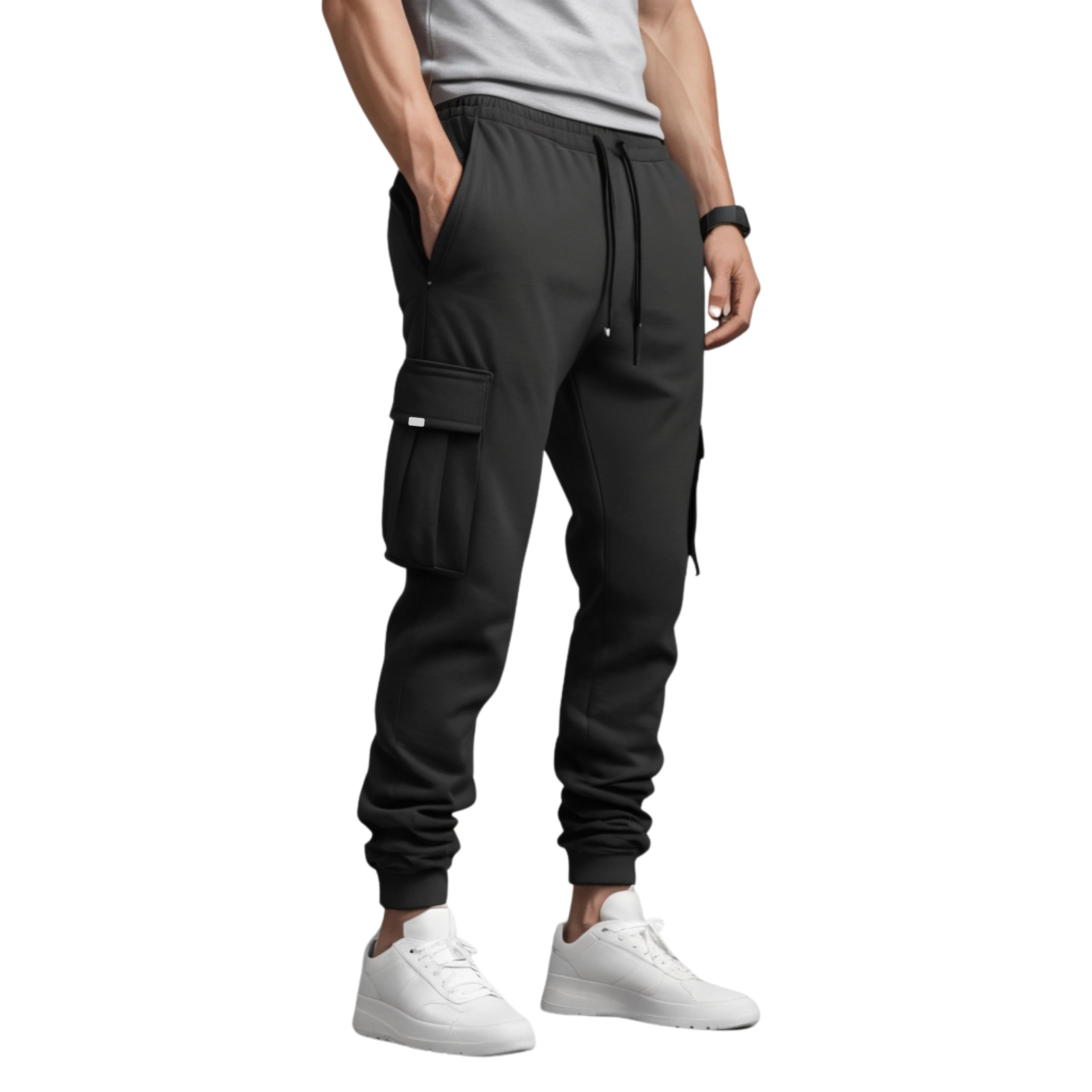 KraasaCargo Pant for Men Solid Cargo Joggers for Men & Boys Casual Wear Cargo Pants for Men Regular Fit Cargos for Men Stylish Mens Cargo Pant, Trouser, Lowers for Men