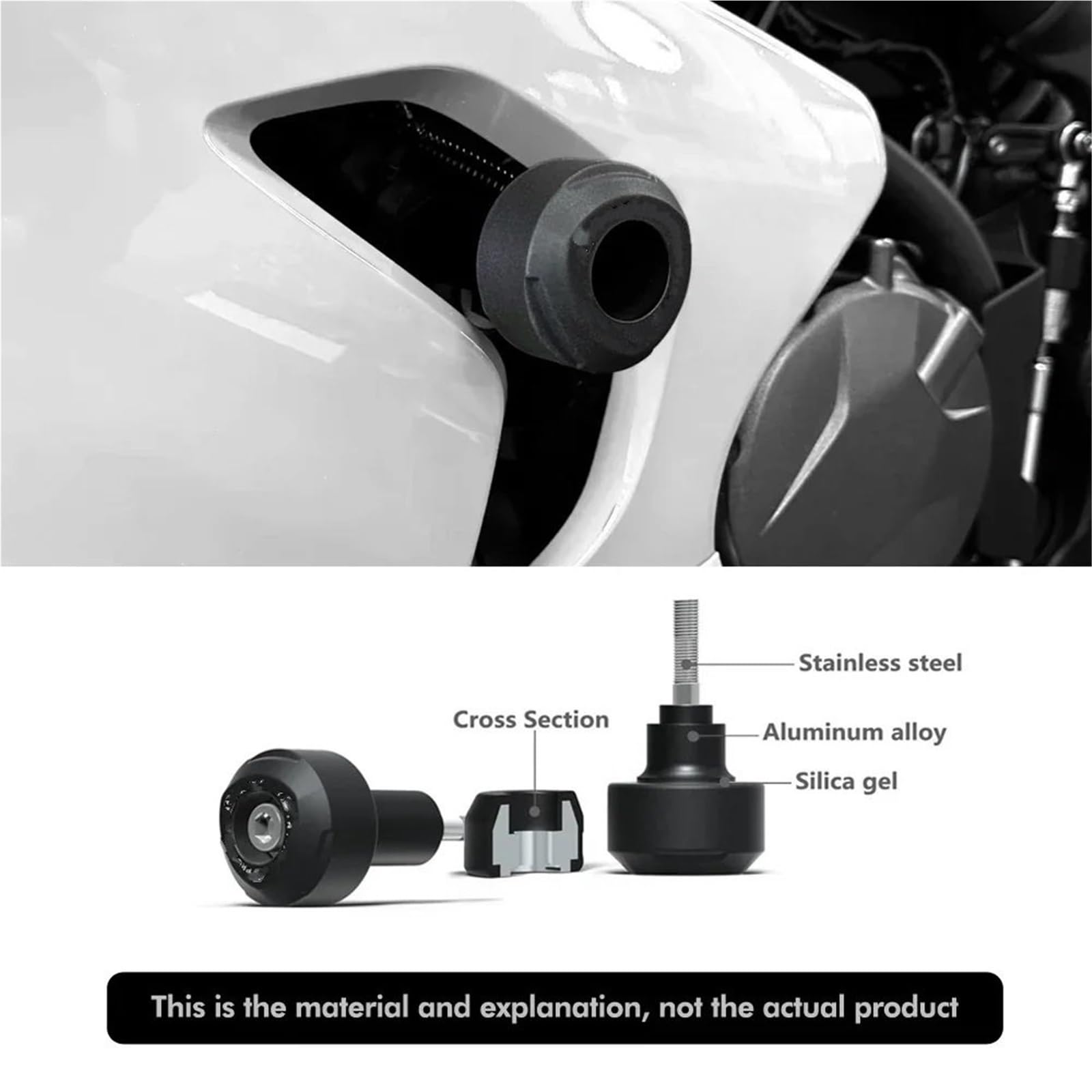 copertura motore Piastra Paramotore Moto Protezione anti-inversione per motociclette, adatta per BMW Motorrad S1000RR 2015-2018