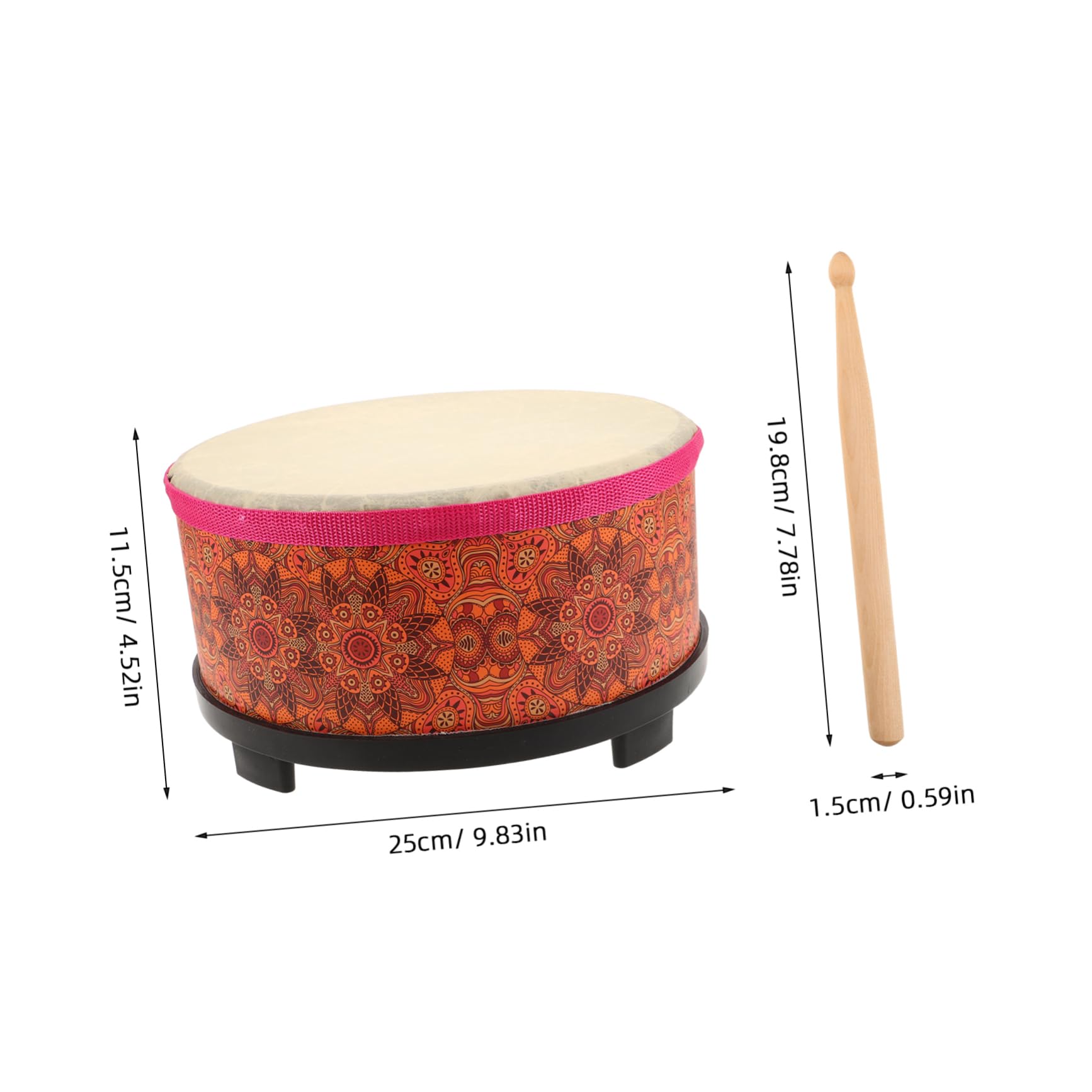 Percussione per Bacchette Strumento Orff Rosso per Sviluppo Ritmo e Coordinazione Educativo per Scuola