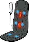 Snailax Massage du dos avec la chaleur, siège de massage Coussin 10 Moteurs, Chaise de Massage pour l'utilisation à domicile, 5 Modes & 3 Niveaux d'intensité, 2 Réglages de chaleur avec 30-60-90 min minuterie, cadeaux