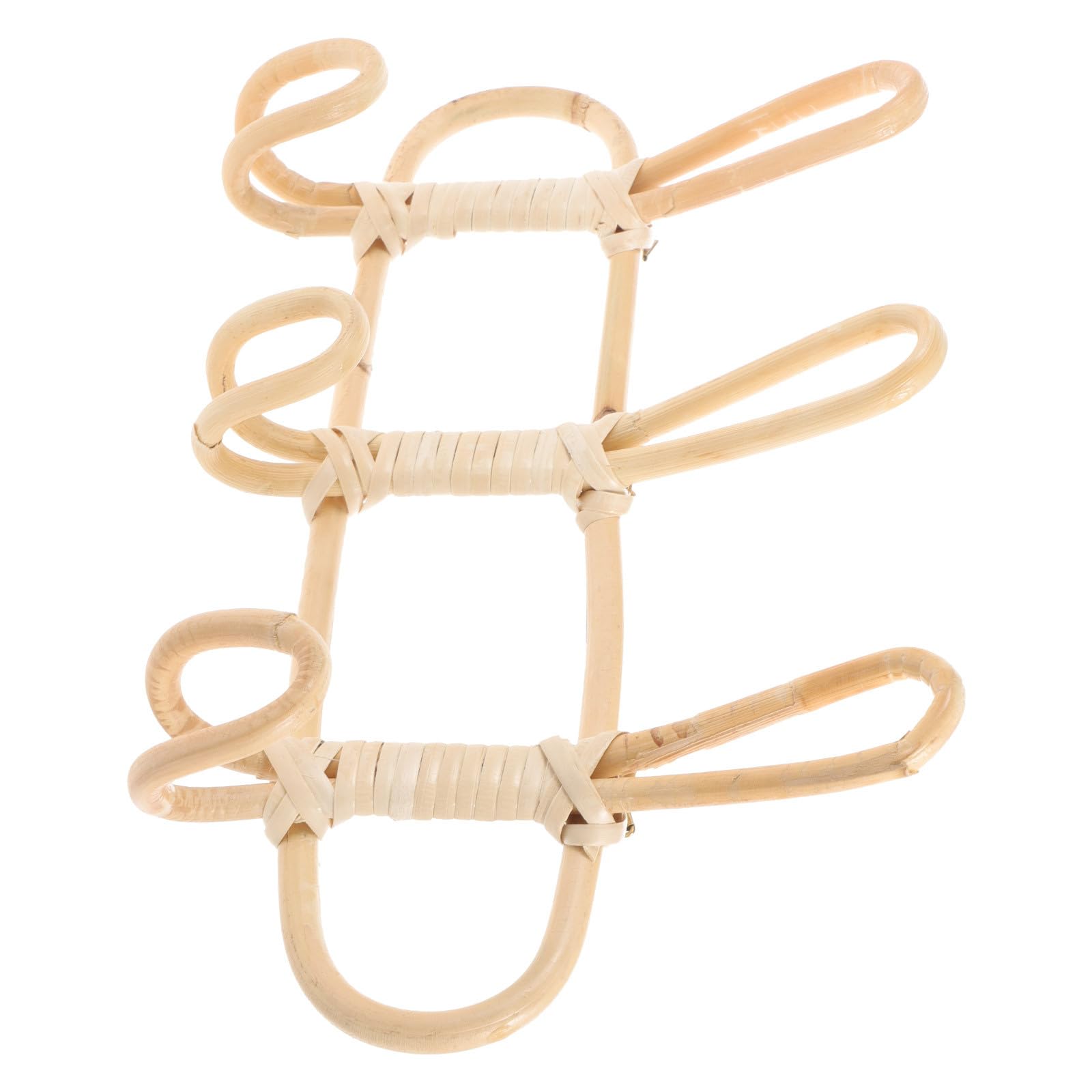 PACKOVE Gancho de Pared de Ratán Vintage 3 Ganchos, Almacenamiento y Diseño Natural para Dormitorio y Baño, Montaje Fácil y Estilo Acogedor