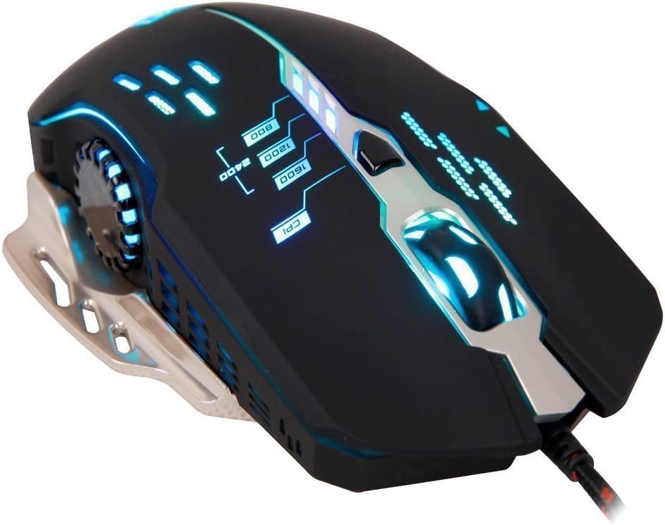 Sades S7 USB Gaming MOUSE Flash Wing For PC Black 2400 DPI Wired Optical LED 6 Buttons Omron Micro Switches