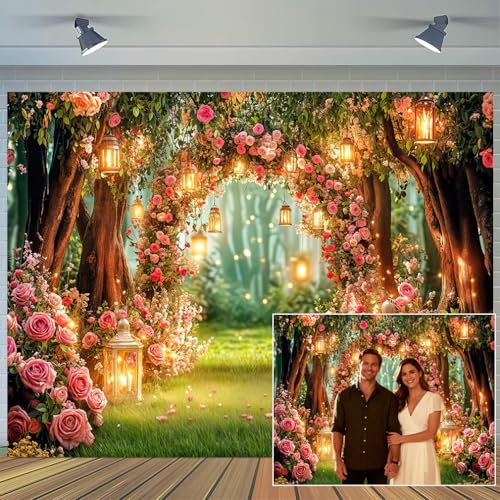 10X8ft Enchanted Forest Backdrop Fairy Tale Wonderland Garden Photography Background