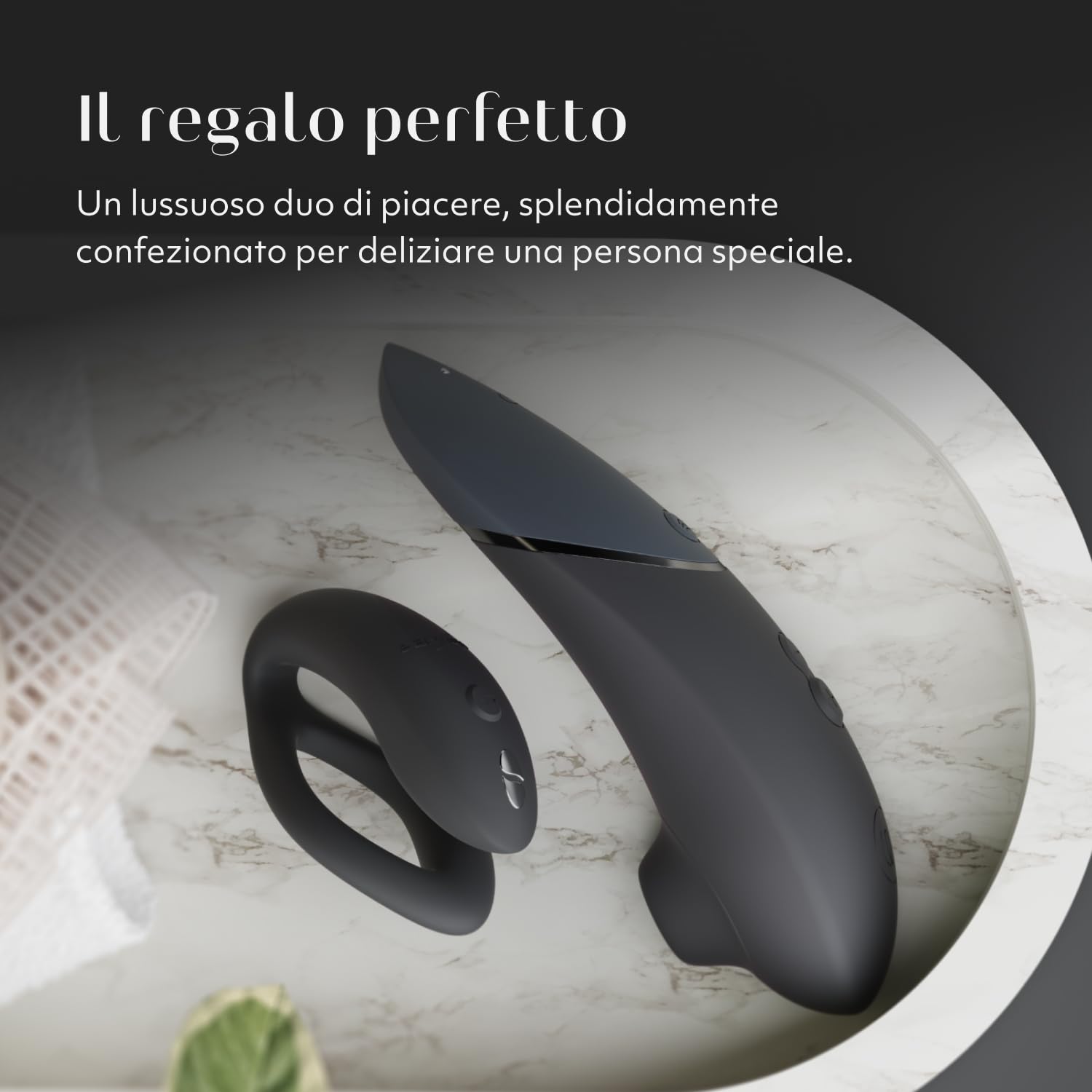 Womanizer Lust & Luxury Kit di Giocattoli Sessuali | Succhia clitoride 3D Pleasure Air & Vibratore per coppia con Telecomando | Sex toys punto G per Donne Coppie