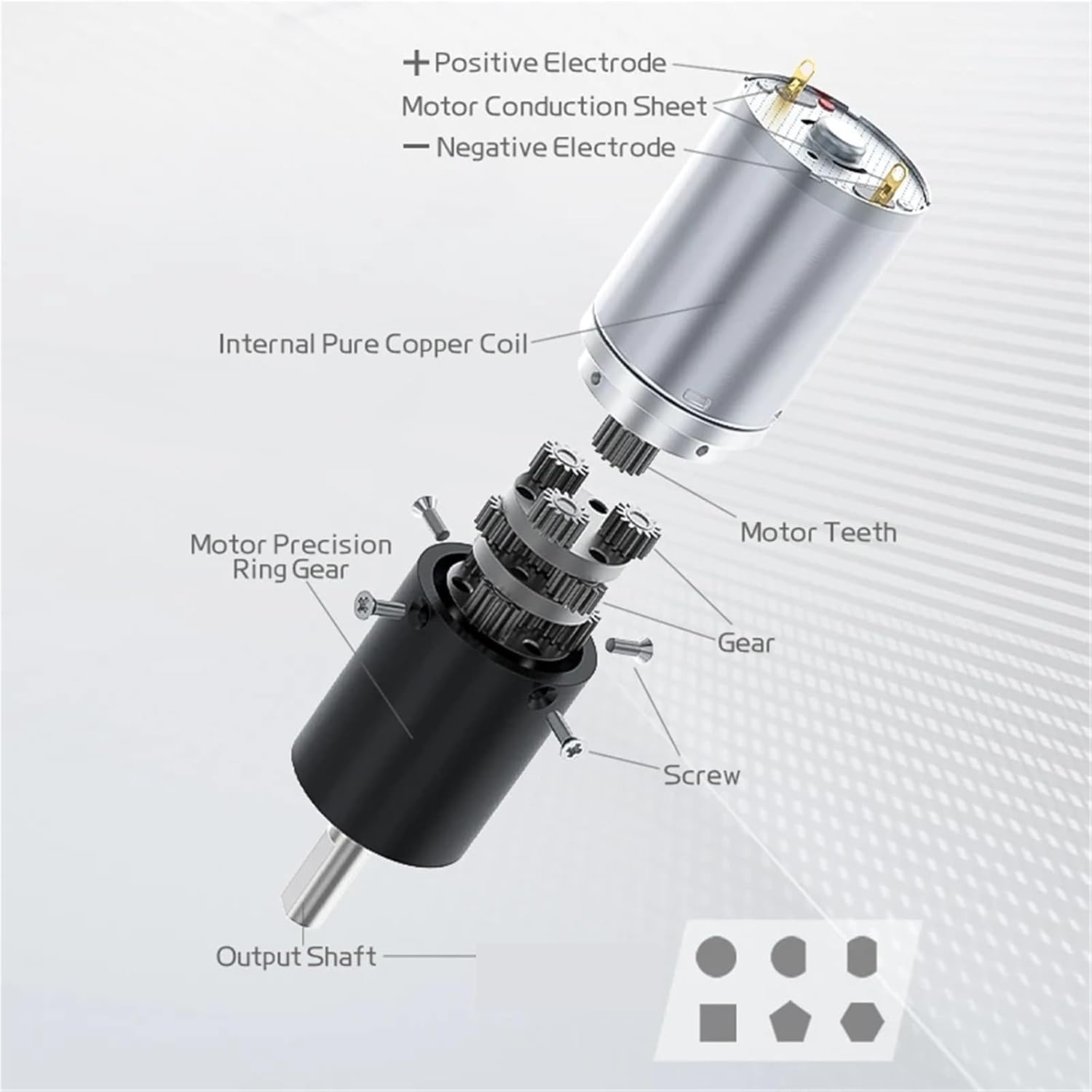 GA24Y-370 Miniature Planetary Gear Reducer Motor 6-24V Speed Regulation Forward and Reverse 17RPM-2RM Reducer Small Motor(18RPM-24V Bracket Motor)