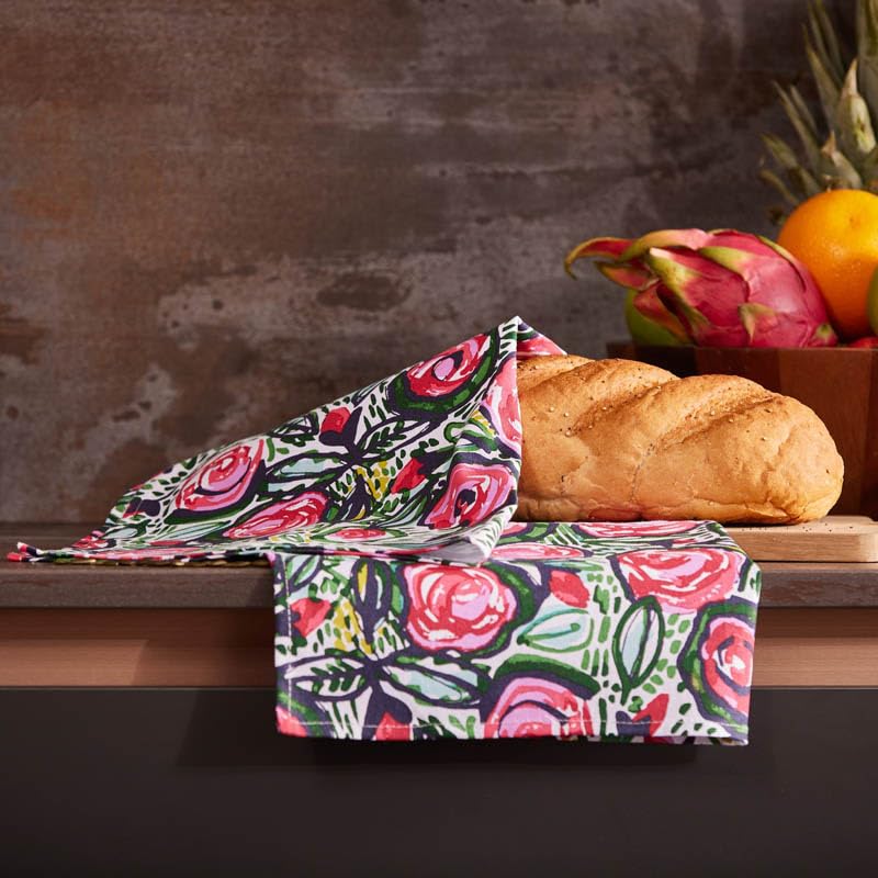 Ulster Weavers - Rose Garden - Tea Towel - Cotton - One Size in Pink, 74 x 48cm - Image 2