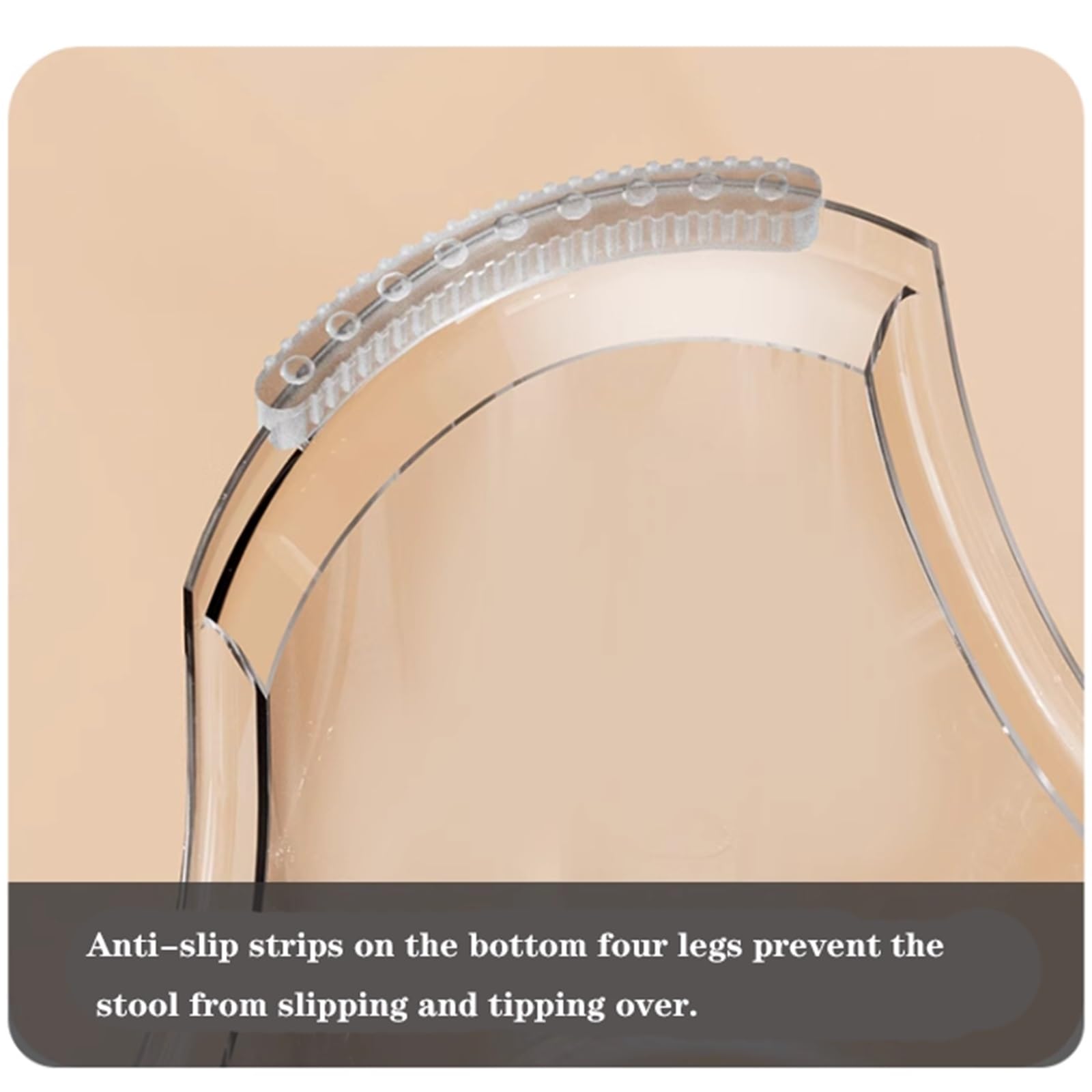 Sgabello vasino for Fare la Cacca, plastica, Sgabello poggiapiedi Trasparente for Bagno, Facile da riporre, Sgabello WC for Adulti Antiscivolo, Quadrato, for Adulti e Bambini(A)