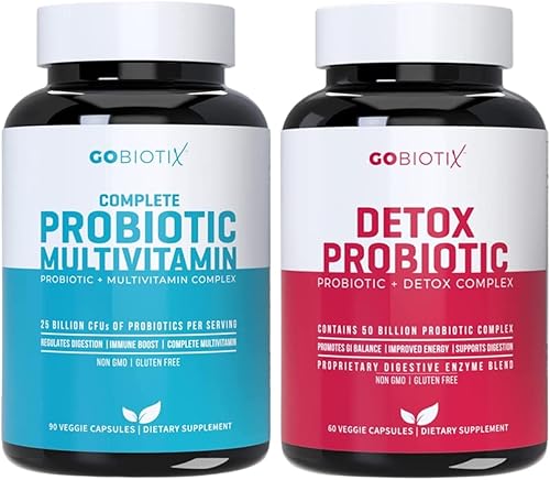 Miniatura 1 de GOBIOTIX Multivitamínico probiótico | Multivitamínico diario con probióticos y suplemento probiótico desintoxicante