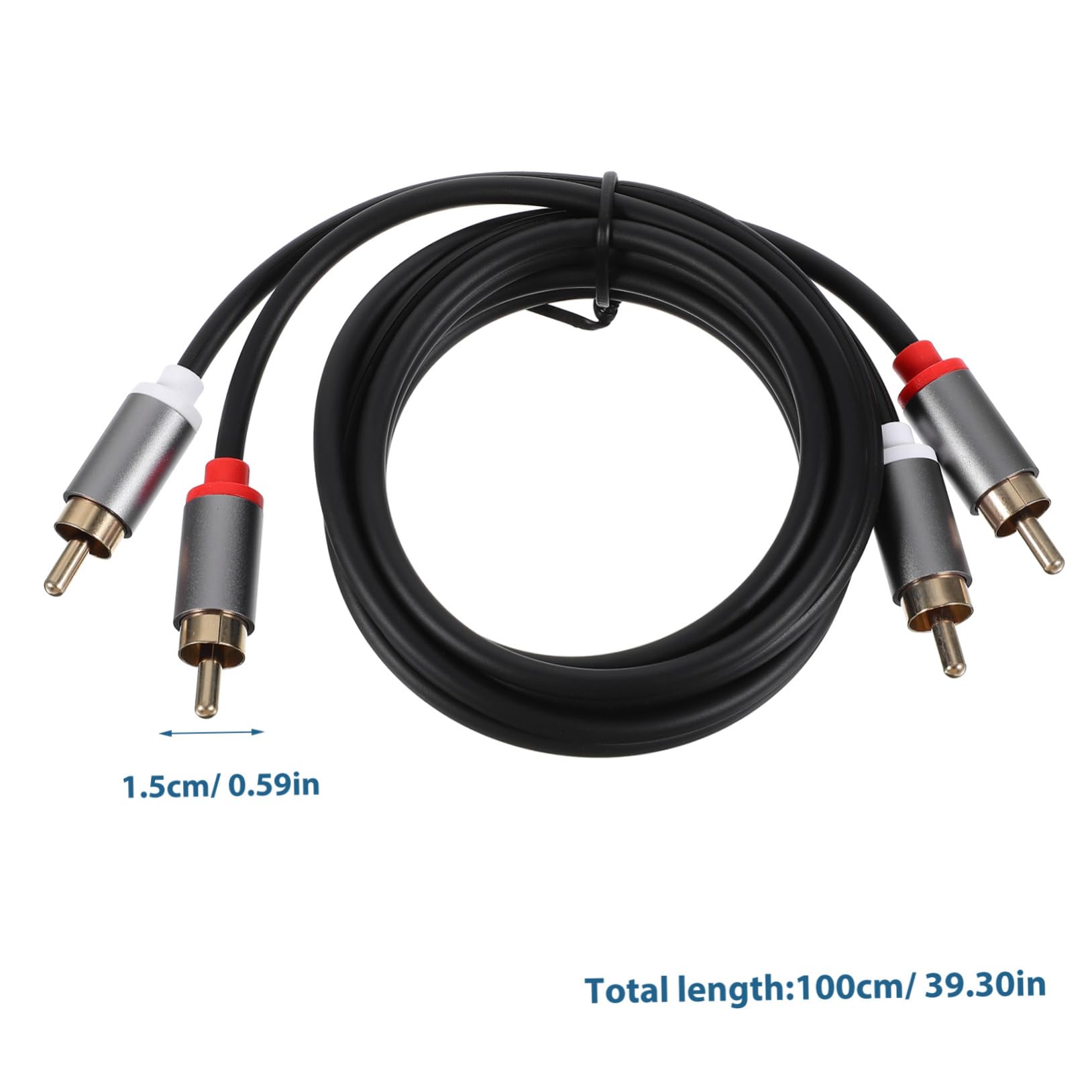 OSOLADY Cable Dual Male to Male Audio Video Cable Speaker Wire Stereo Jack Amplifier for Speakers Subwoofer