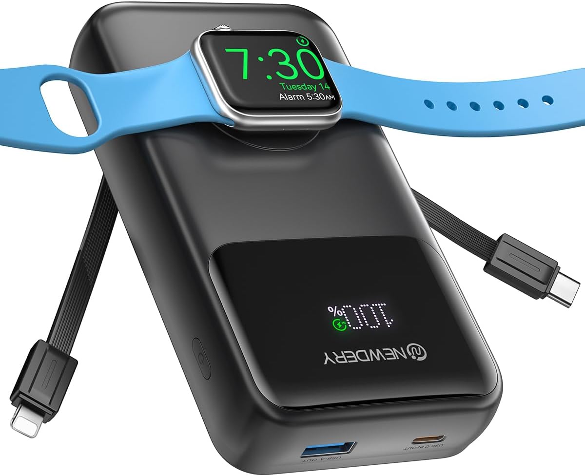 NEWDERY 20000mAh Portable Charger with Apple Watch