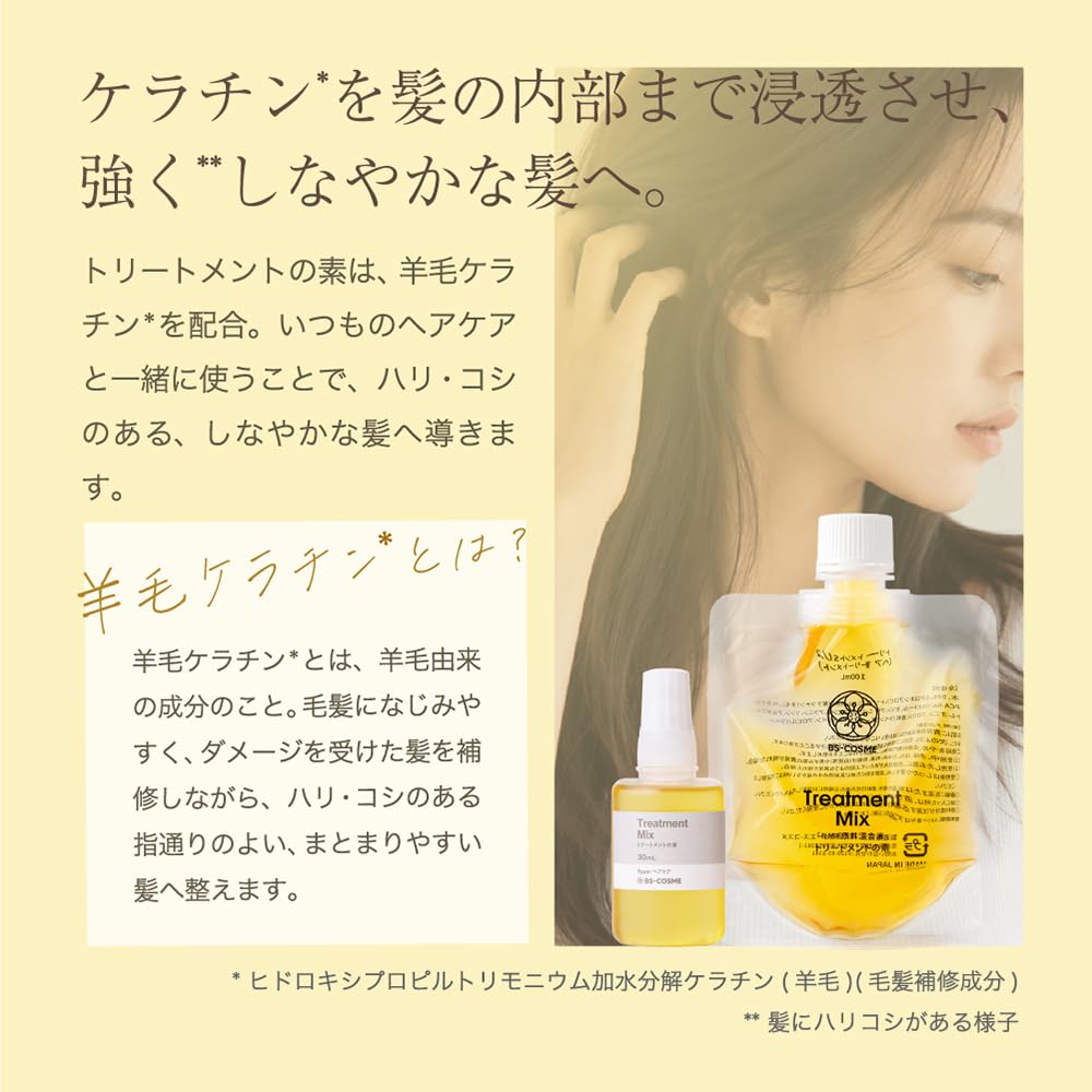 特別なヘアトリートメント Amazon | トリートメントの素「髪のNMF原料混合液」・30mL | BS-COSME