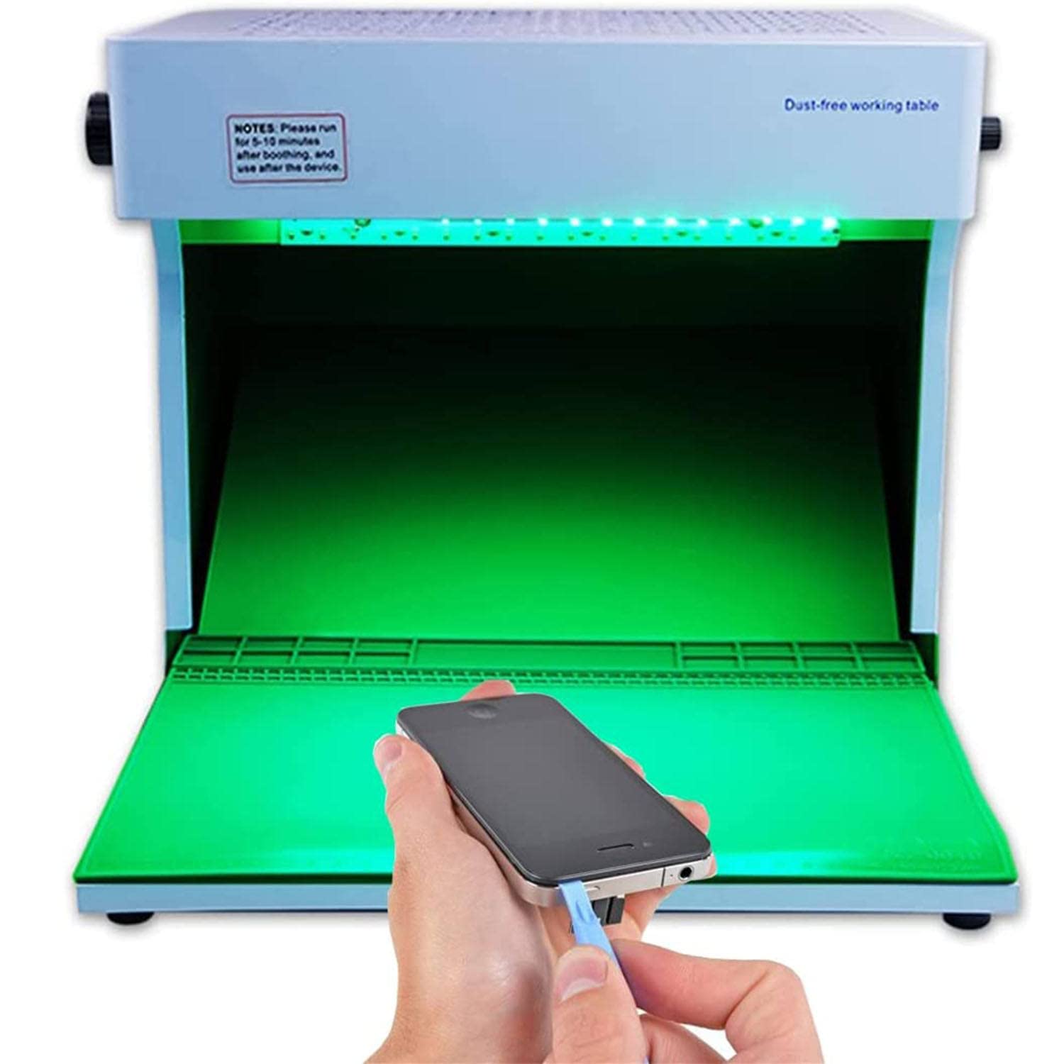 Campana de flujo laminar vertical Flujo de aire Banco limpio Flujo de aire laminar Sala libre de polvo Mesa de trabajo, banco de trabajo diseñado con ventilador doble para reparación de teléfonos