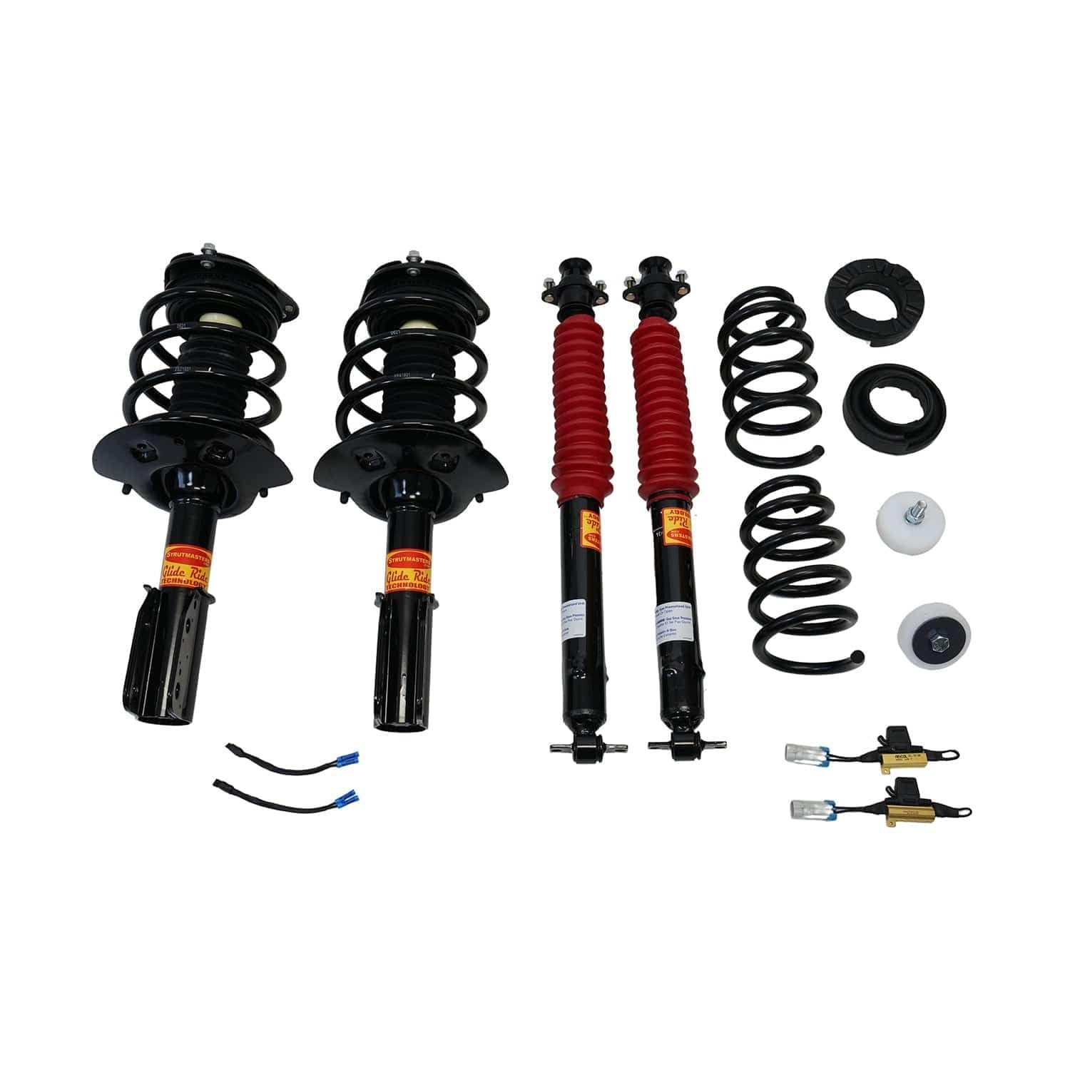 Strutmasters 4 Wheel Air Suspension Conversion Kit With Resistor compatible with 2006-2011 Cadillac DTS Deluxe (CL14F)