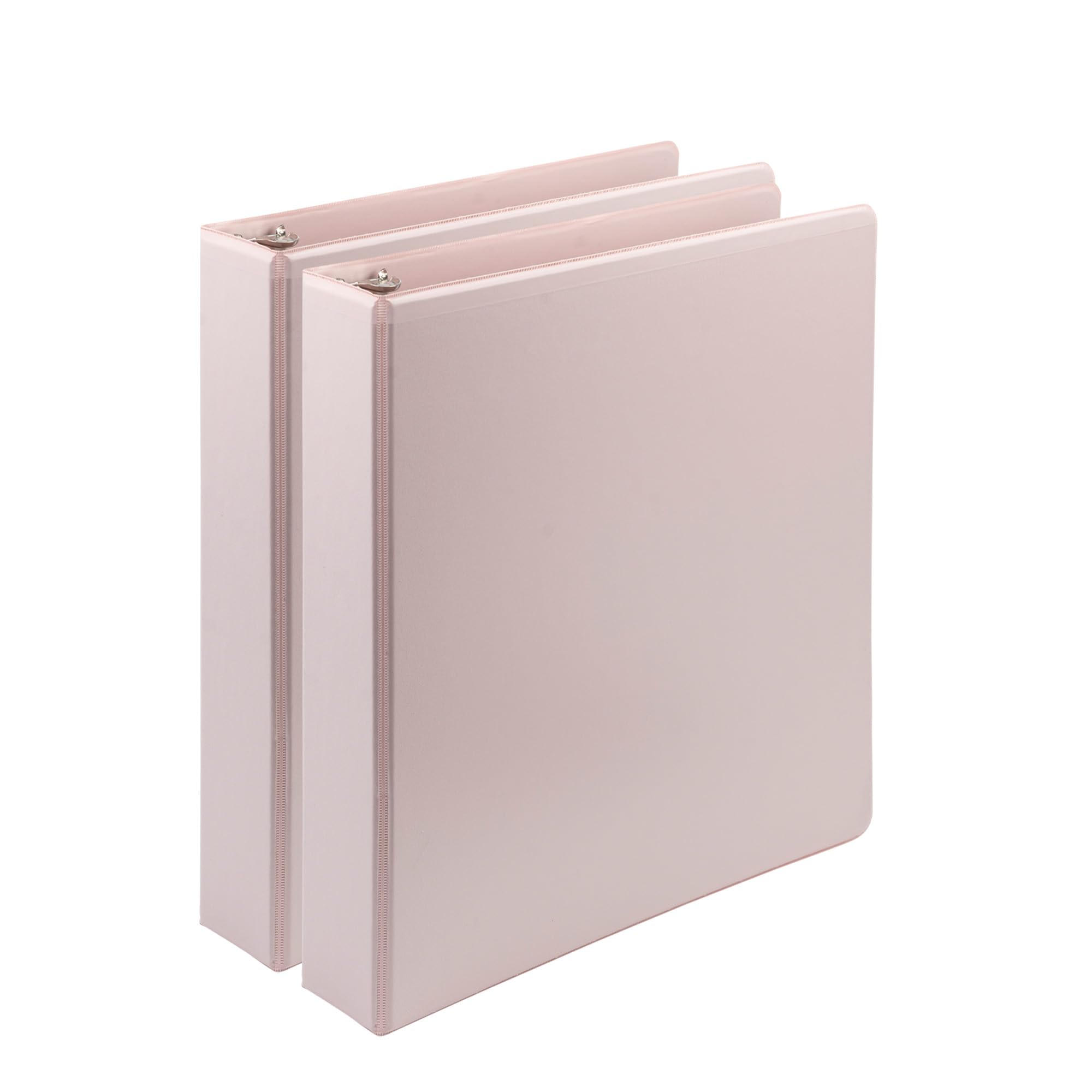 Samsill Plant-Based 1.5 Inch Durable D-Ring, View Binder, Eco-Friendly, USDA Certified Biobased, 2 Count,Pack of 1 Rose