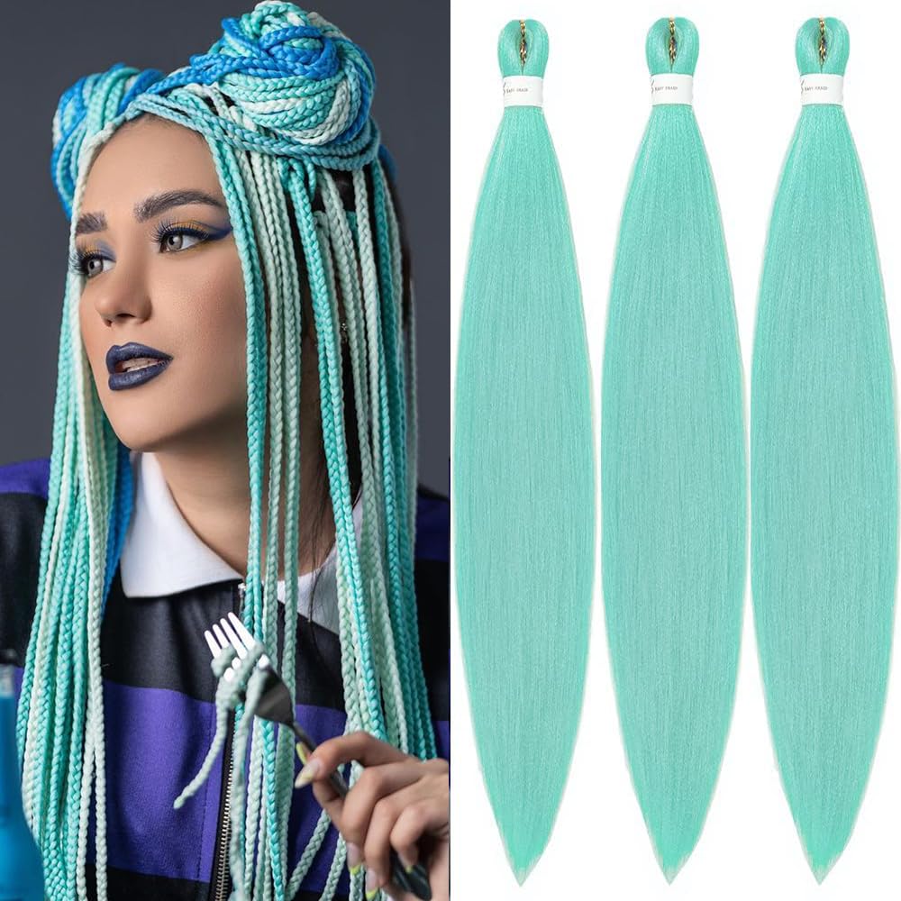 YDDM Capelli Per Treccine Africane Rosa Extension Treccine Texture Yaki Easy Install per Principianti 20 Pollici 3 Pezzi Capelli Leggeri e Naturali per Box Braids, Twist e Crochet — view 35