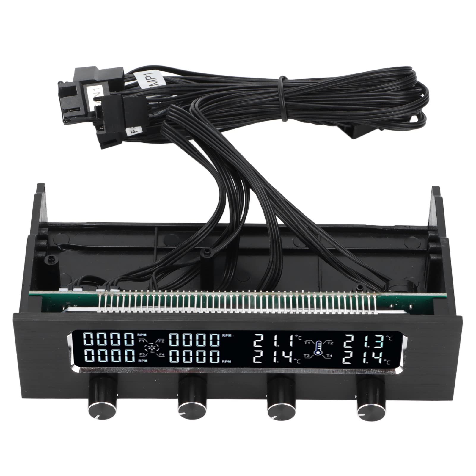 Contrôleur de vitesse du ventilateur LCD - PC réglable pour graphiques de refroidissement du processeur, contrôleur de température robuste et durable pour accessoires informatiques