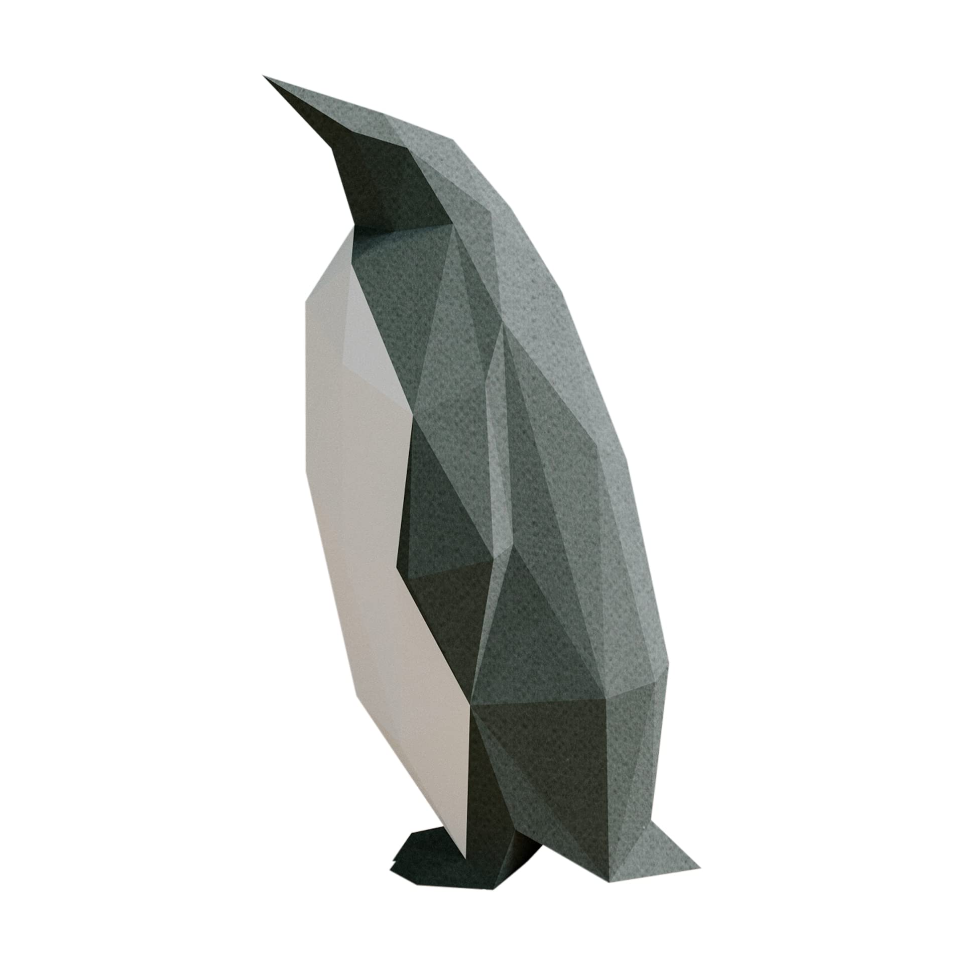 Yona Diy White Little Penguin Papercraft Kit, Abstract Low Poly Animal Diy Kits, Home Decor, Kids Crafts Kits, Gift, Origami 3D, Paper Trophy,3D Puzzle, Paper Sculpture, Papercraft Set For Adults