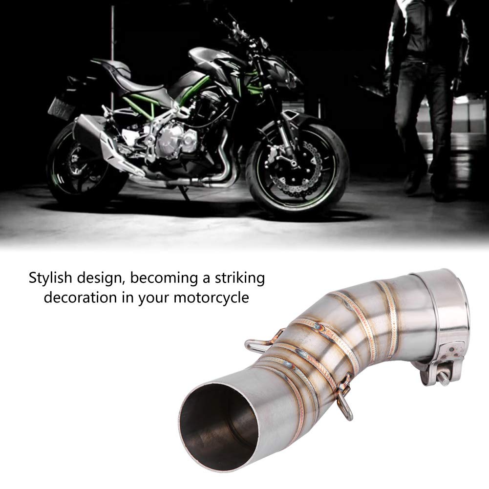 Qiilu Auto systèmes d'échappement Collecteurs d'échappement, Système d'échappement complet de moto, liaison intermédiaire, lien, connexion pour Z900 2017-2018