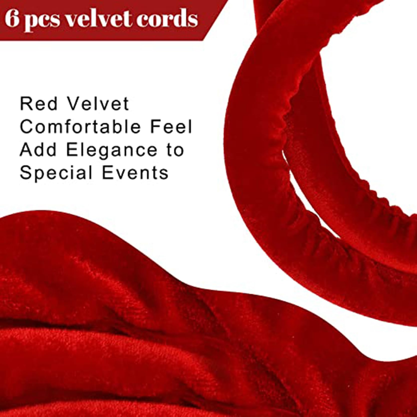 Absperrkordel Samtseil 90 Cm – Schwarzes Samt-Handlaufseil Mit Polierten Silberhaken, Für Kinos, Hotels, Partys & Teppich-Events
