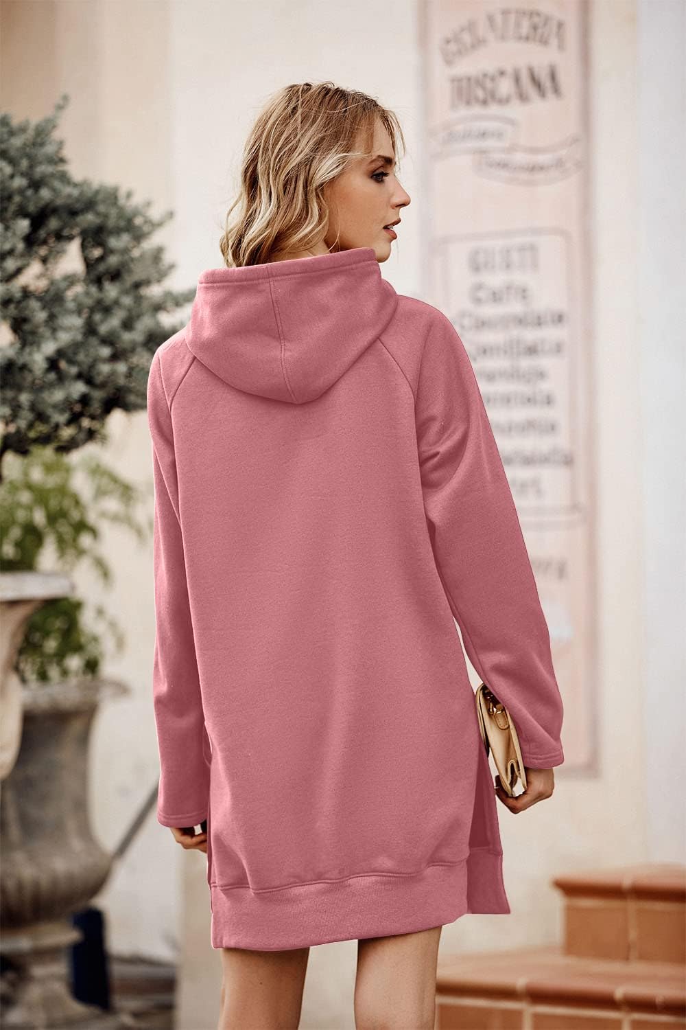PRETTYGARDEN Sweatshirt for Women 2026 Fall Oversized Pullover Long Sleeve Casual Hoodie Dress Kangaroo Pocket Winter Clothes