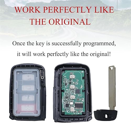 Miniatura 5 de MechanMagic Llavero de repuesto para Toyota Camry 2012 2013 2014 2015 2016 2017/AVALON 2013-2018/COROLLA 2014-2020 HYQ14FBA Control remoto de