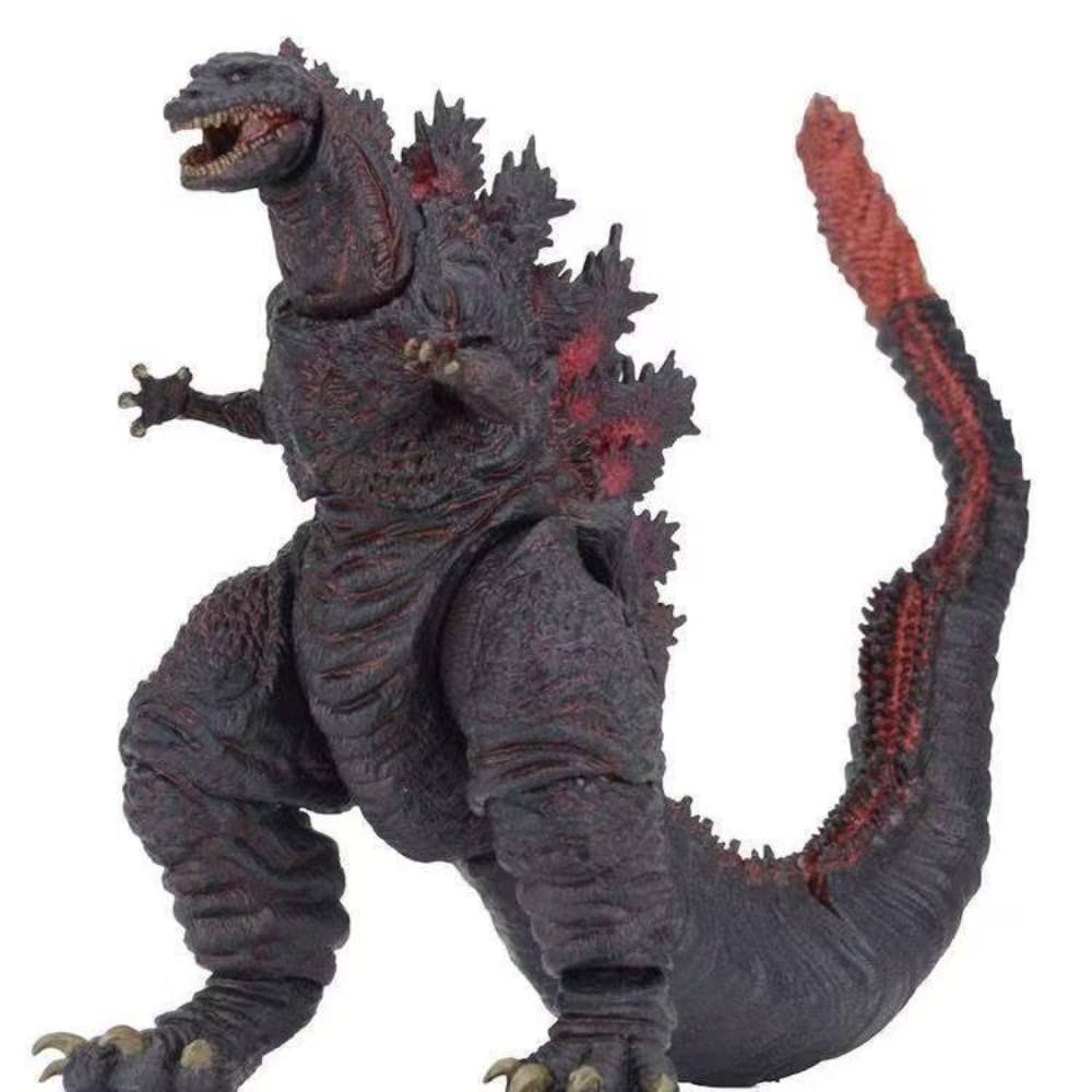 17,8 cm großer roter Kaiju-Dinosaurier – Monsterkönig bewegliche Figur, Sammlerstück, rotes Kreaturmodell