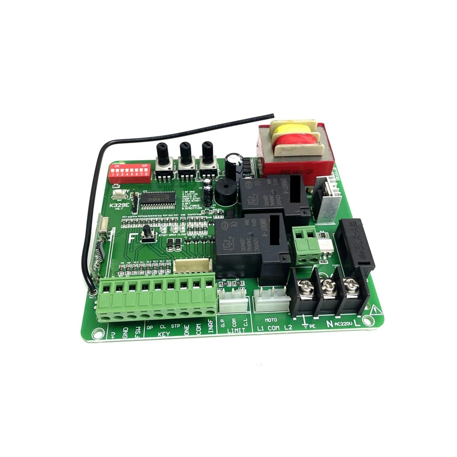 Miękki start tylko dla magnetycznego wyłącznika krańcowego NIE Płyta sterująca silnikiem bramy przesuwnej Kontroler karty elektronicznej Pcb Silna wrażliwość(Only board no remote)