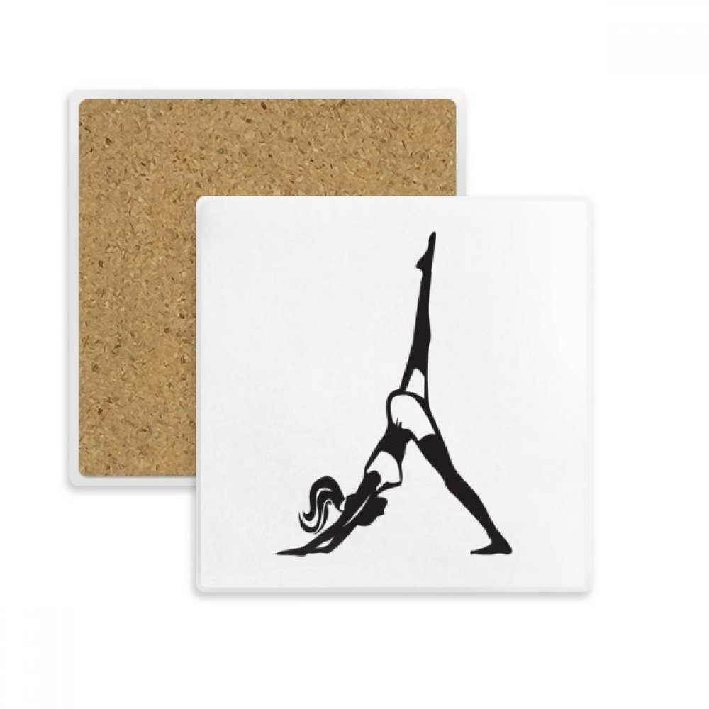 Coaster tasse absorbant yoga fille en pierre pour le sport et maison