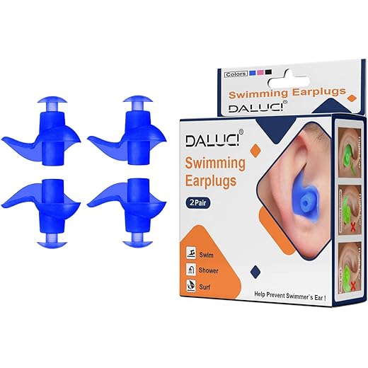 DALUCI Waterproof Ear Plugs for Swimming 1 Pack
