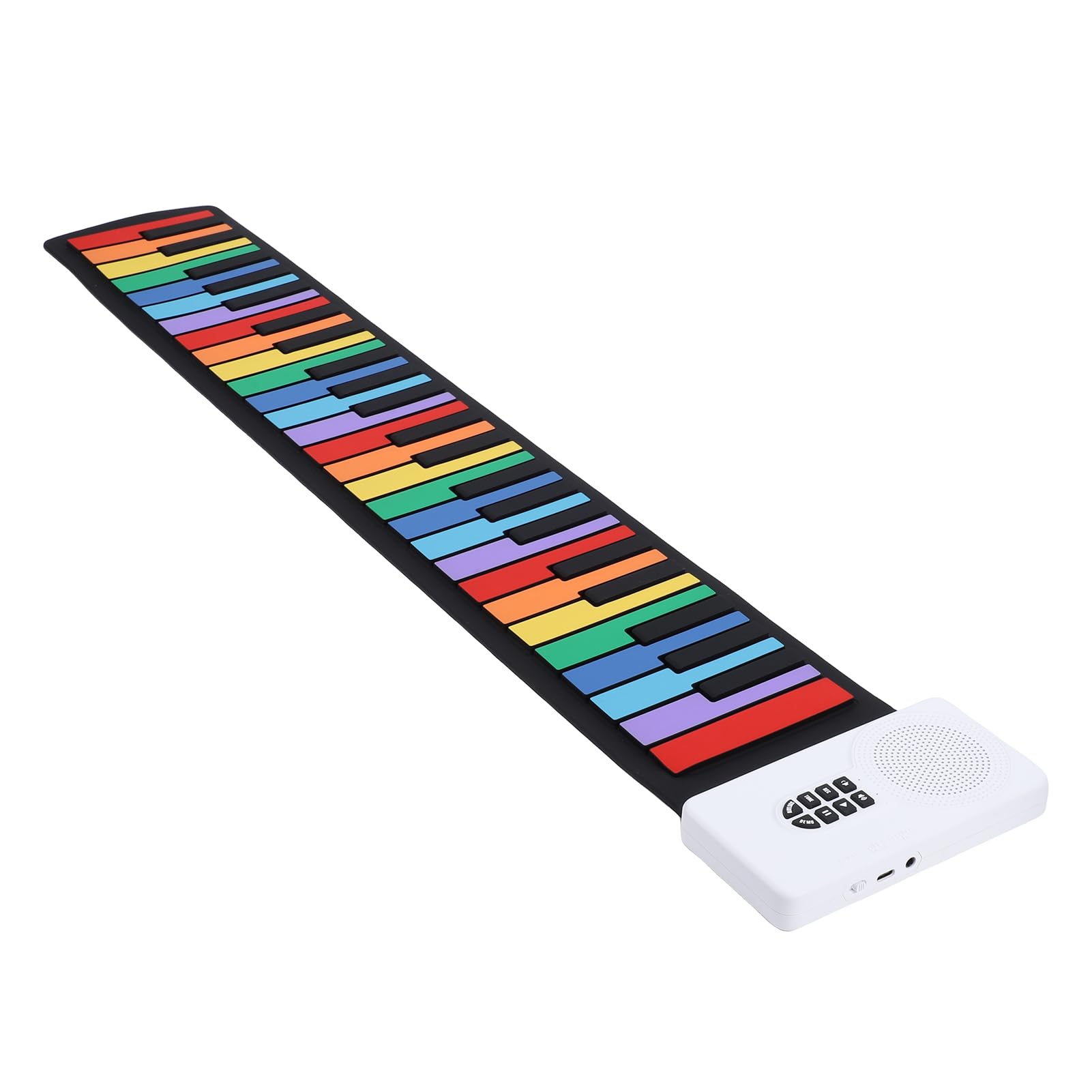 Tissting Tisstin Tastiera Elettronica Portatile 49 Tasti Silicone Con Altoparlante - Tastiera Arrotolabile Per Principianti, Musicisti In Viaggio, Include Cavo Di Ricarica E Manual (Versione a colori)