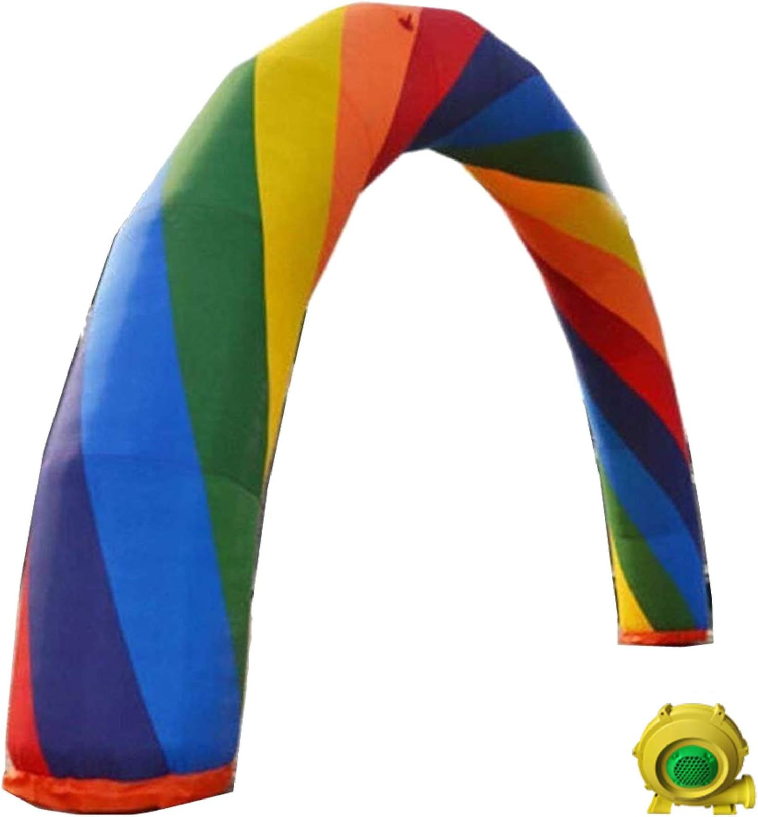 HappybuyInflatable Rainbow Arch 26ftx10ft with 110W Blower for Advertising Party Celebration Garden