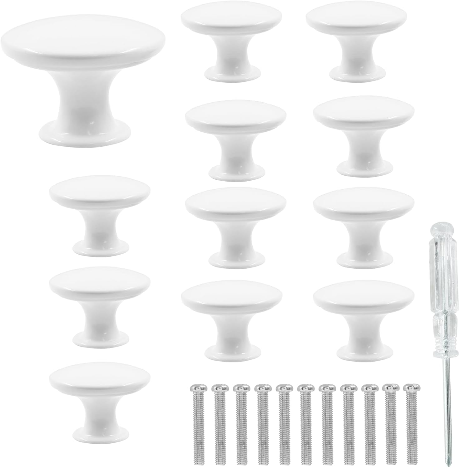 Biaungdo 12 Pcs Kitchen Knobs,Round Antique Dresser Knobs