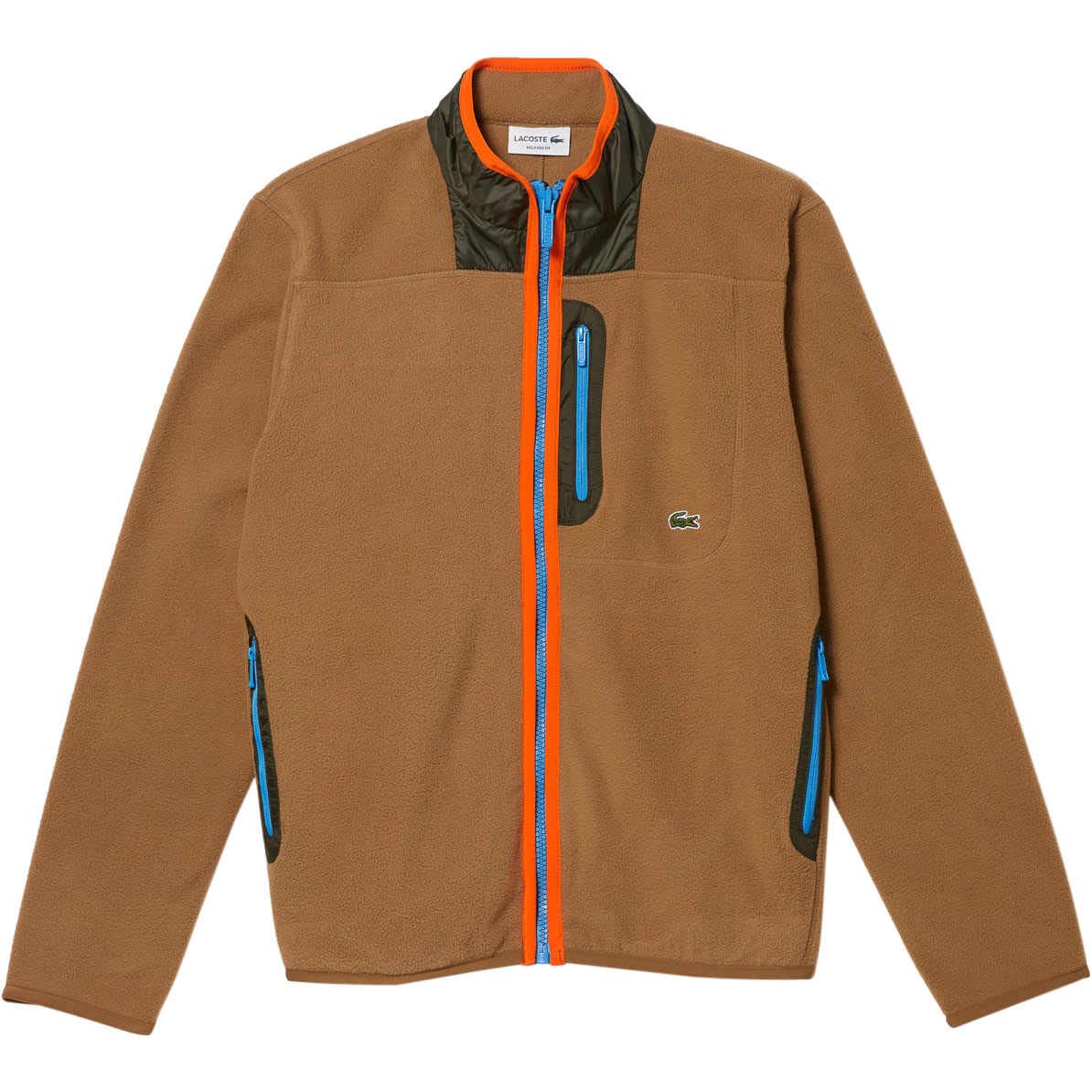 Amazon | [LACOSTE] メンズ 配色パイピングマイクロフリースジャケット 