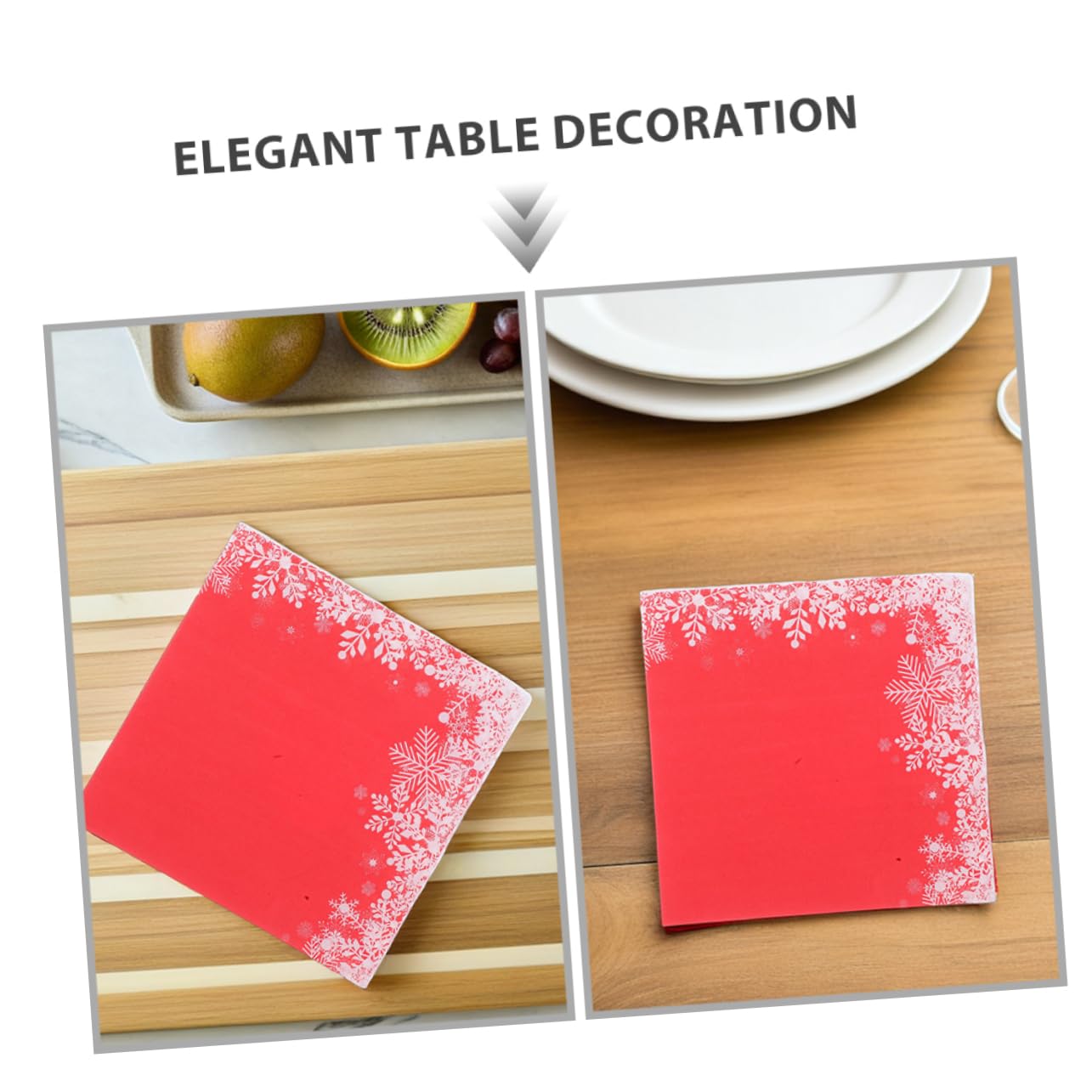 PLAFOPE 120piezas Pañuelos Para Fiestas Navideñas De Papel Desechables Servilletas Rojas Decoración De Mesa Para Navideña Invitados