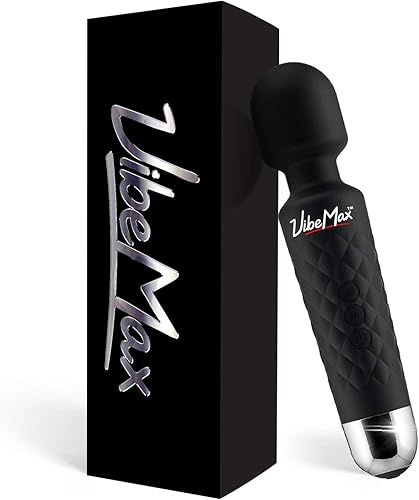 Masajeador personal recargable, potente vibración de múltiples velocidades, silencioso, impermeable, para alivio de tensión muscular en cuello, Negro