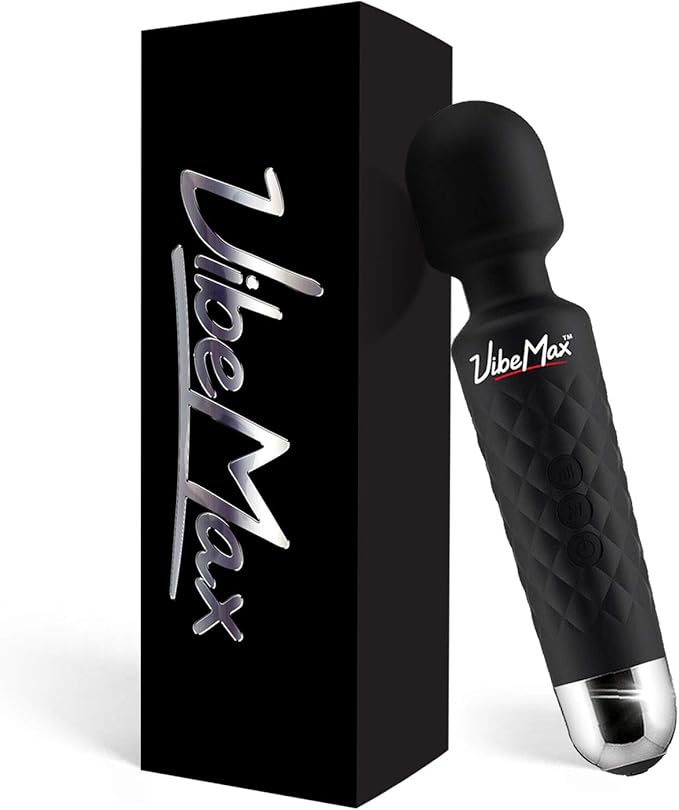 Rechargeable Personal Massager - Powerful Multi Speed Vibration - Whisper Quiet - Waterproof - for Muscle Tension Relief in Neck, Back, Shoulders, Legs and Feet - Black