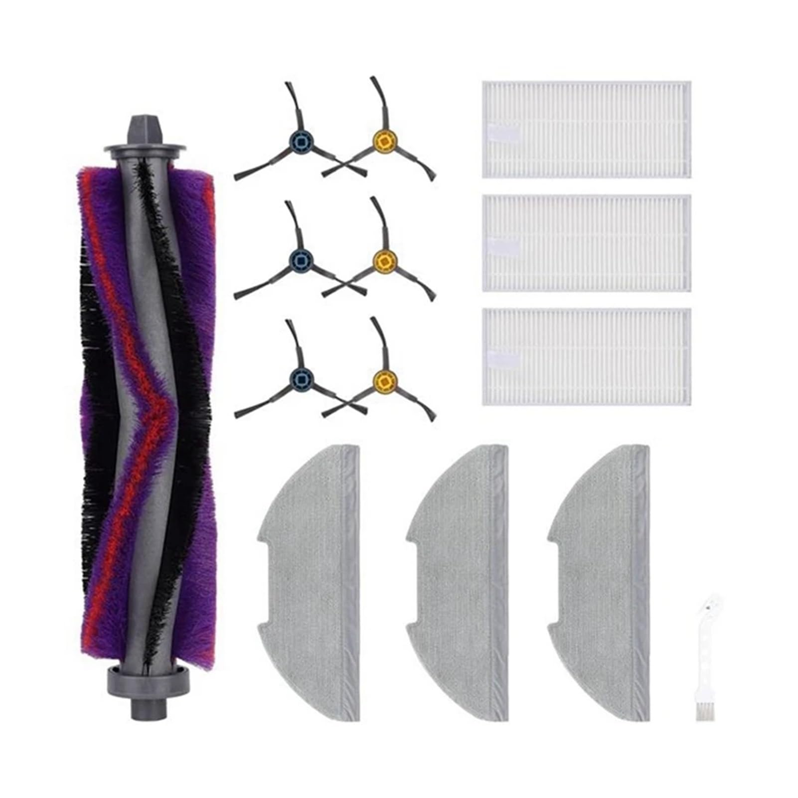 Dirlux Compatible with Eureka E10s Obode A8 ETA AURUM Pro 624 Robot Vacuum Main Brush Side Brush HEPA Filter Mop Cloth Kit