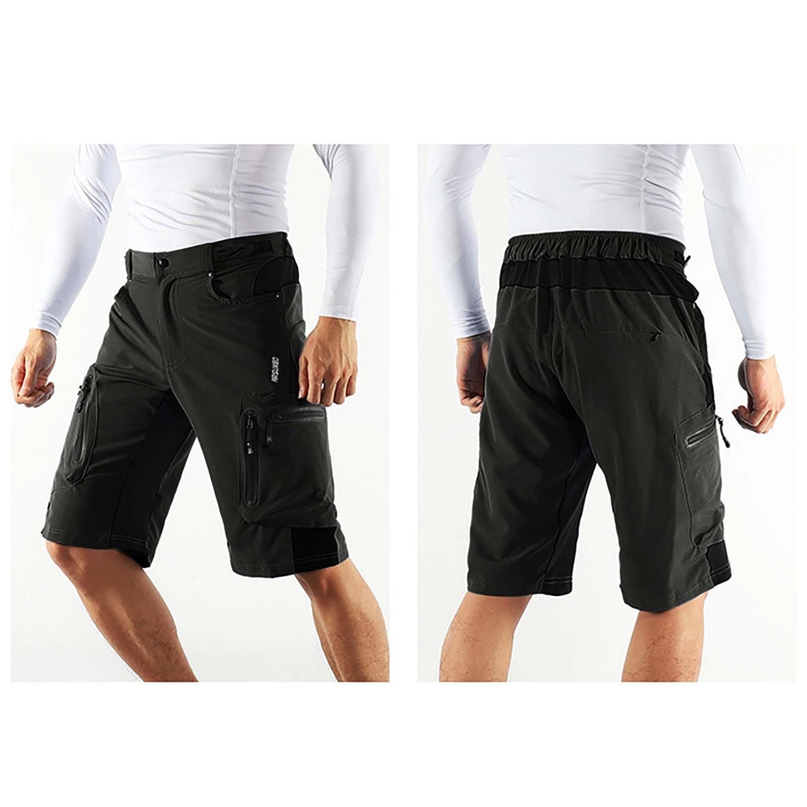 Short d'été 2026 pour homme - Short de randonnée pour homme - Décontracté - Avec plusieurs poches - Pour l'extérieur, le cyclisme, le cyclisme - Pantalon cargo 3/4