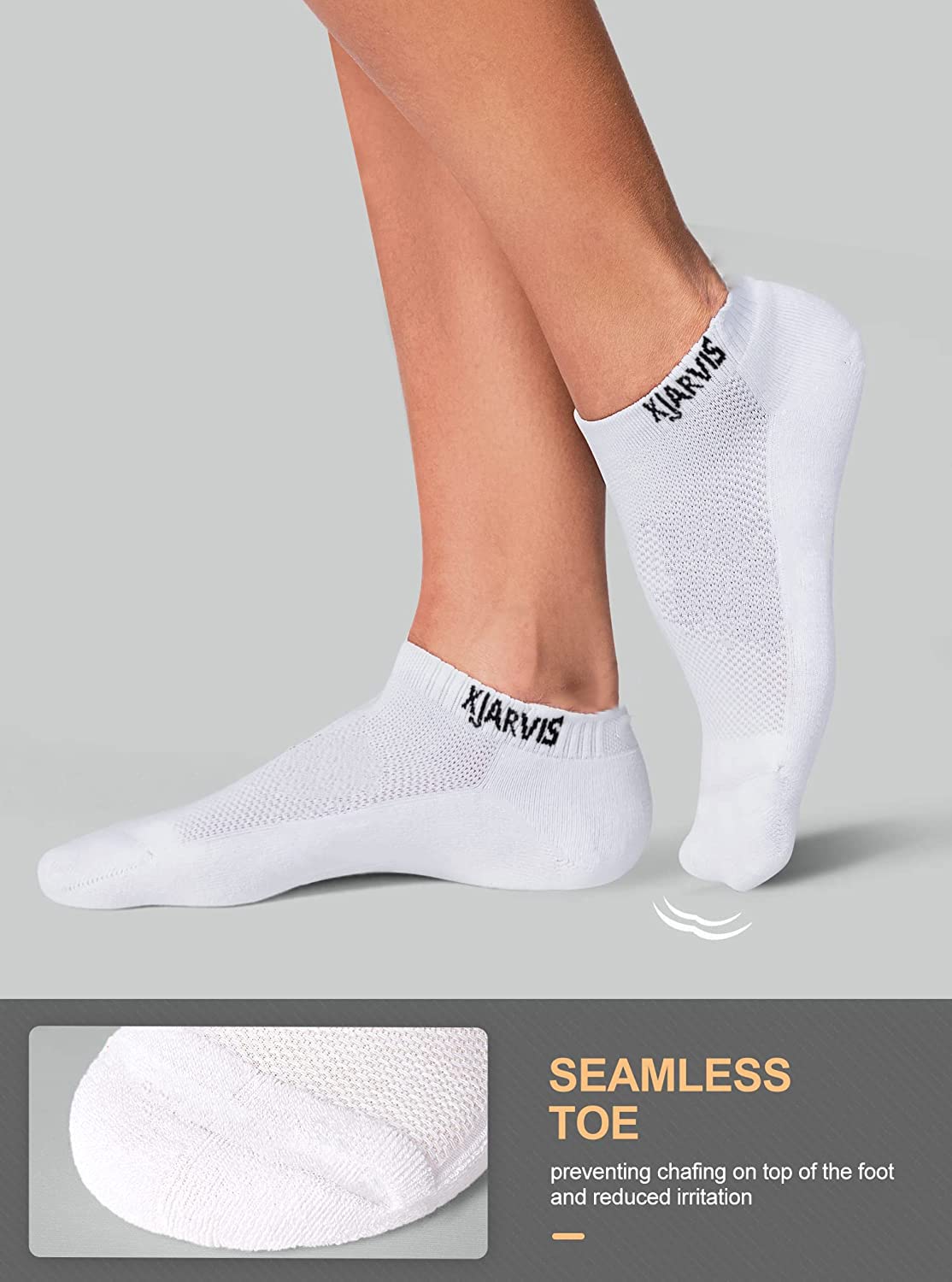 XJARVIS Ankle Length Socks for Men and Women 5 Pair White Unisex Cotton Socks | Breathable, Soft & Comfortable Regular Length Odour Free - Free Size 3