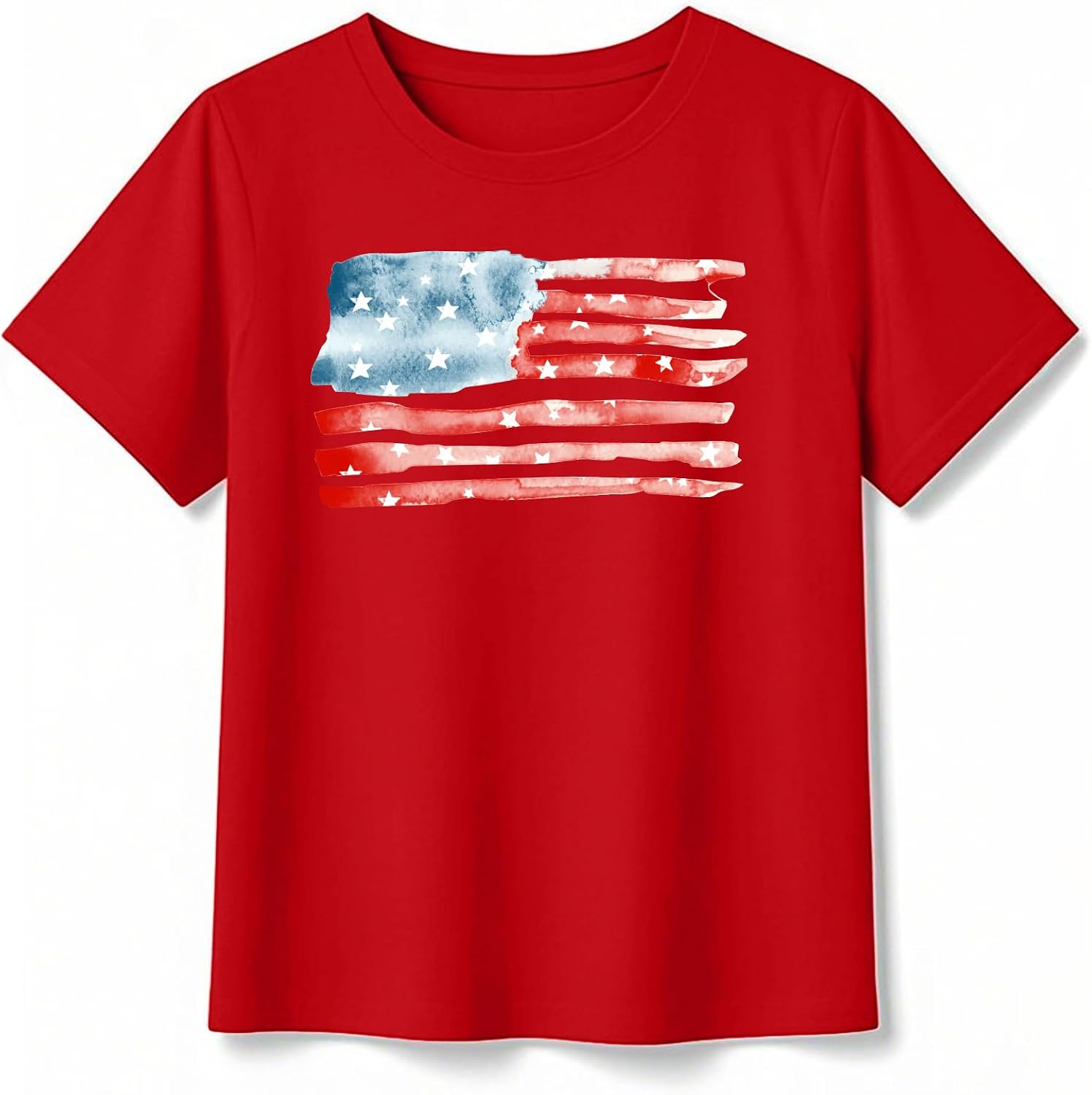 American Flag Shirt Toddler Kids Boys Girls USA Flag Heart Graphic T-Shirt 4th of July Shirt Patriotic Tee Tops